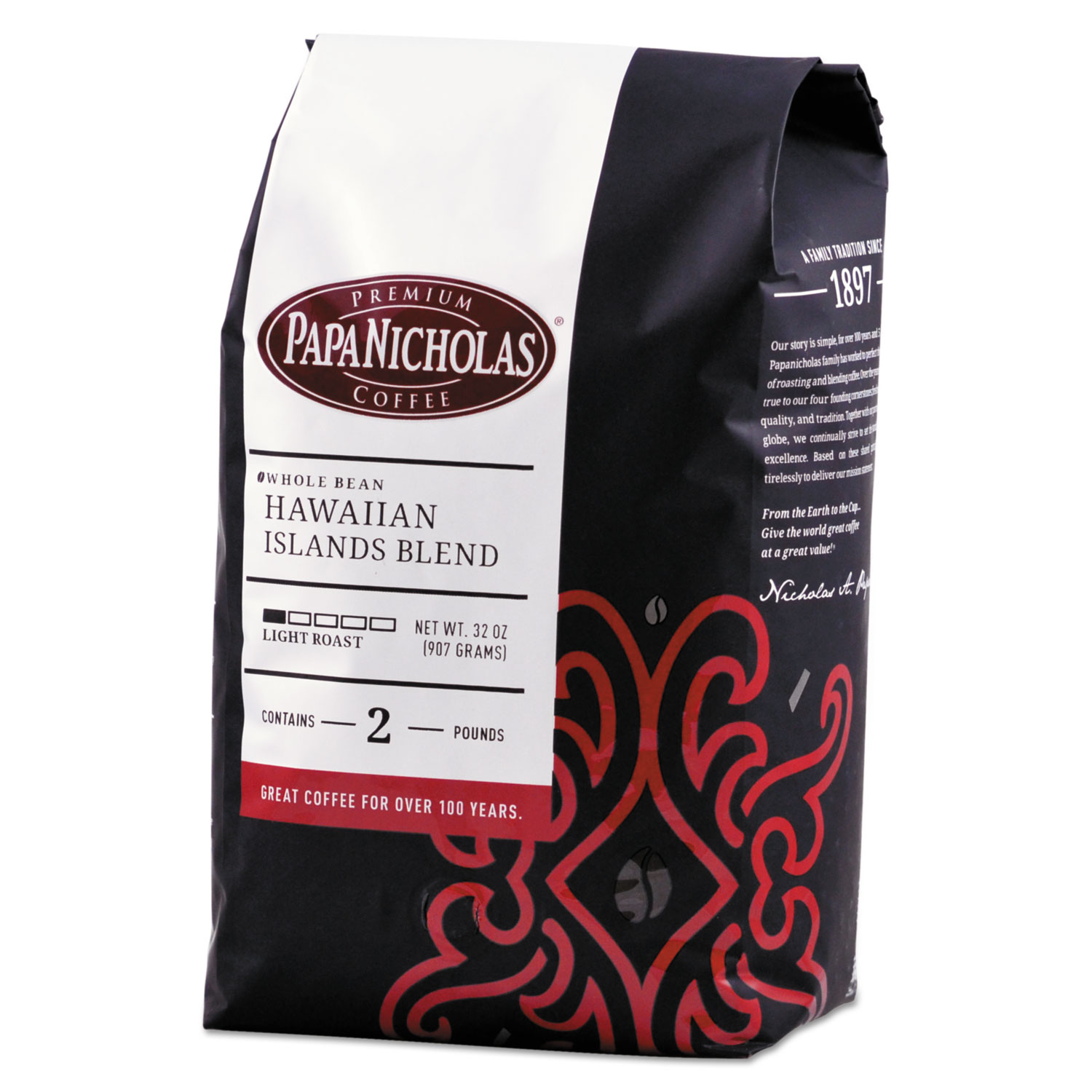  PapaNicholas Coffee 32003 Premium Coffee, Whole Bean, Hawaiian Islands Blend (PCO32003) 