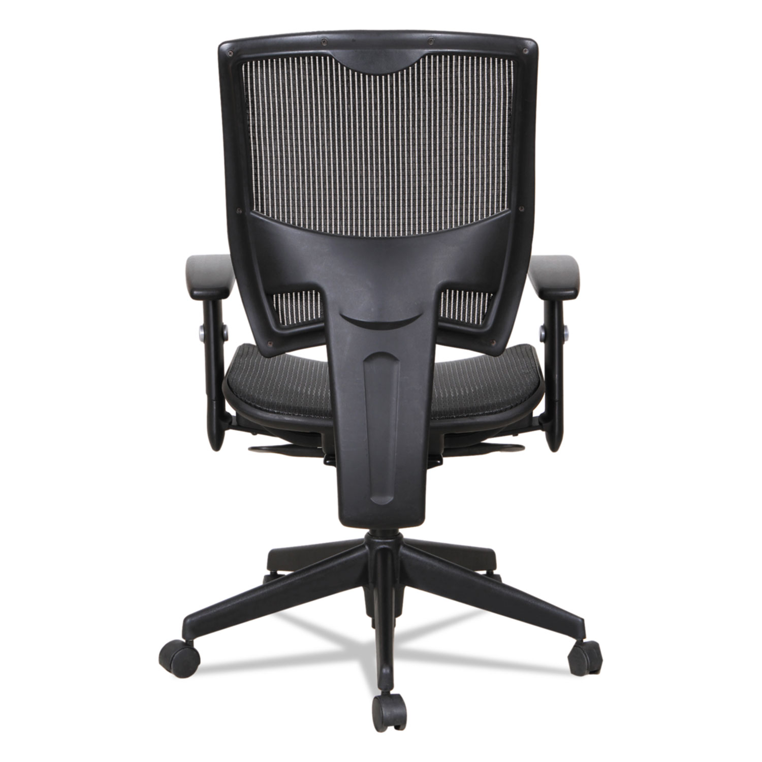 Alera Epoch Series Suspension Mesh Multifunction Chair, Supports up to 275 lbs., Black Seat/Black Back, Black Base