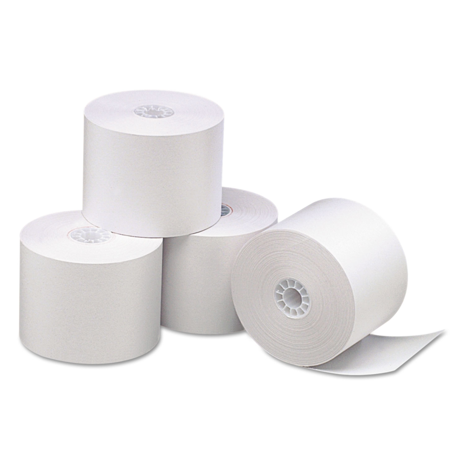Impact Bond Paper Rolls, 44 mm x 165 ft, White, 100/Carton