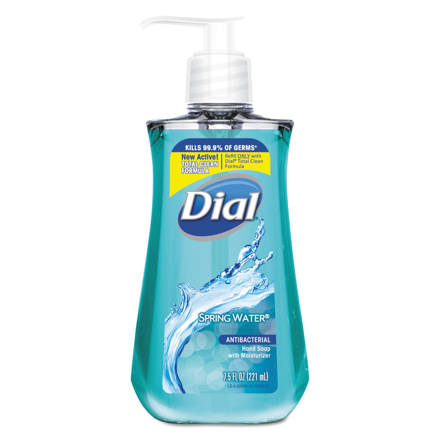  Dial 17000026701 Antibacterial Liquid Hand Soap, Spring Water Scent, 7.5 oz Bottle (DIA02670EA) 