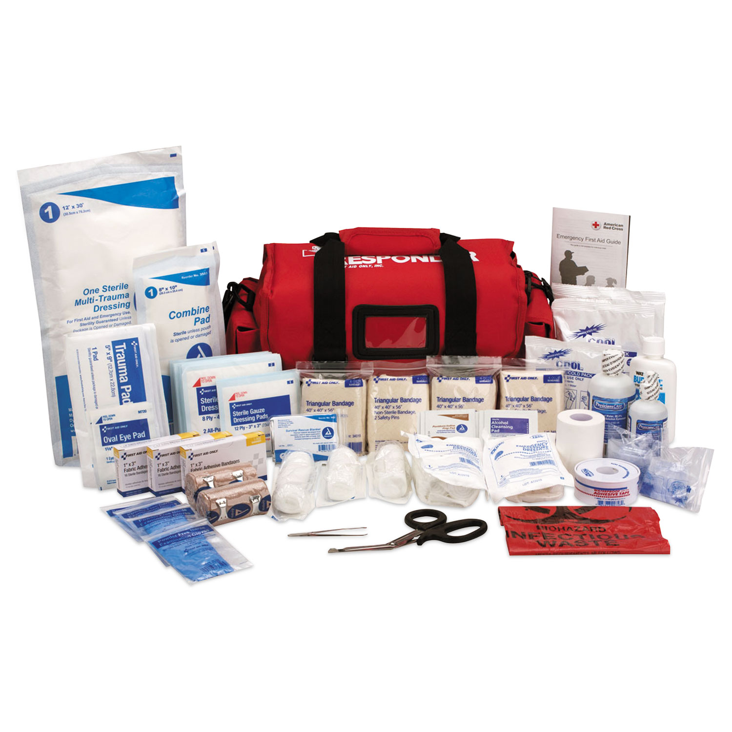  First Aid Only 520-FR First Responder Kit, 158 Piece, 16 x 8 7.5 (FAO520FR) 