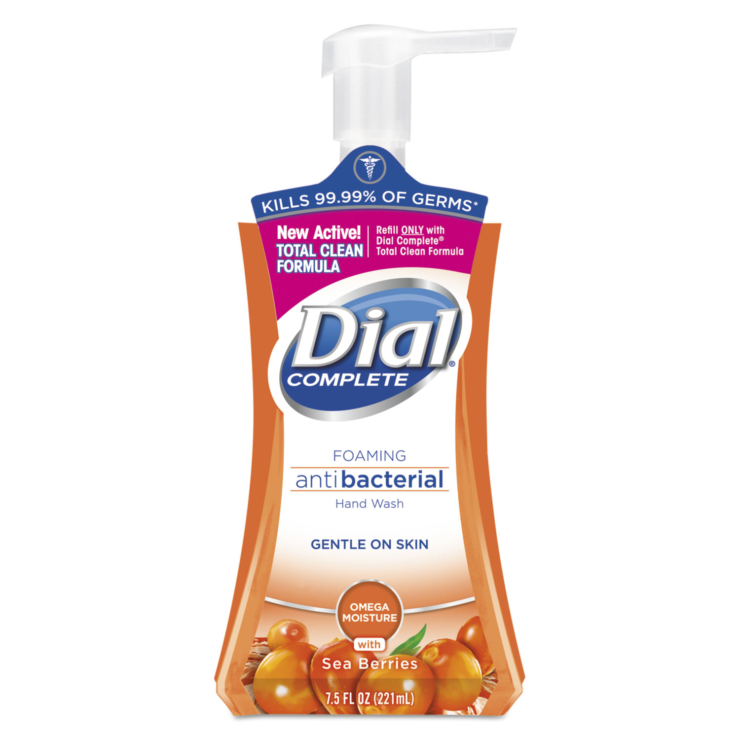  Dial 17000120140 Antibacterial Foaming Hand Wash, Sea Berries, 7.5 oz Pump Bottle (DIA12014EA) 
