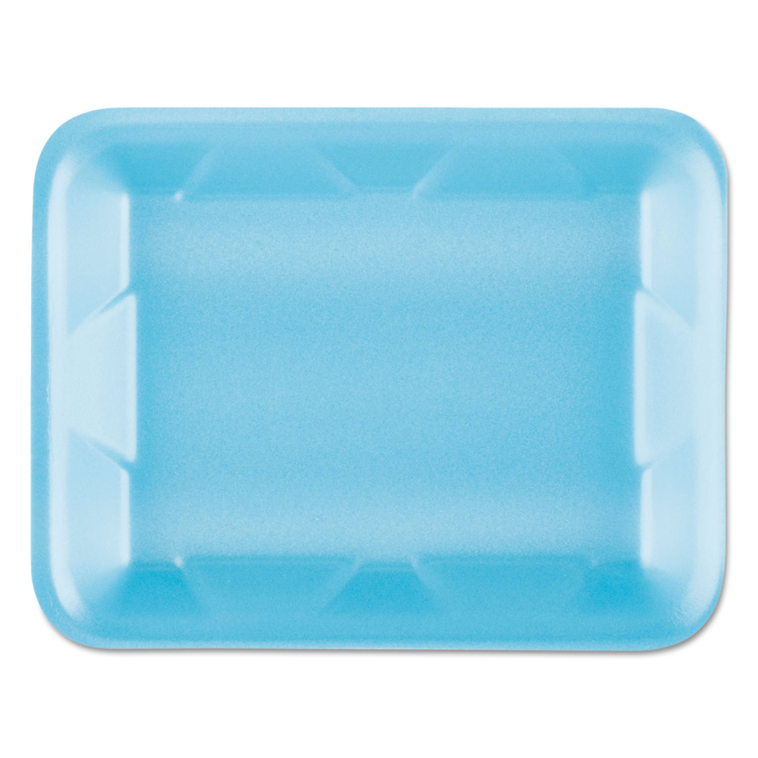 Genpak® Supermarket Trays, Blue, Foam, 9 1/4 x 7 1/4 x 1 1/8, 125/Bag ...