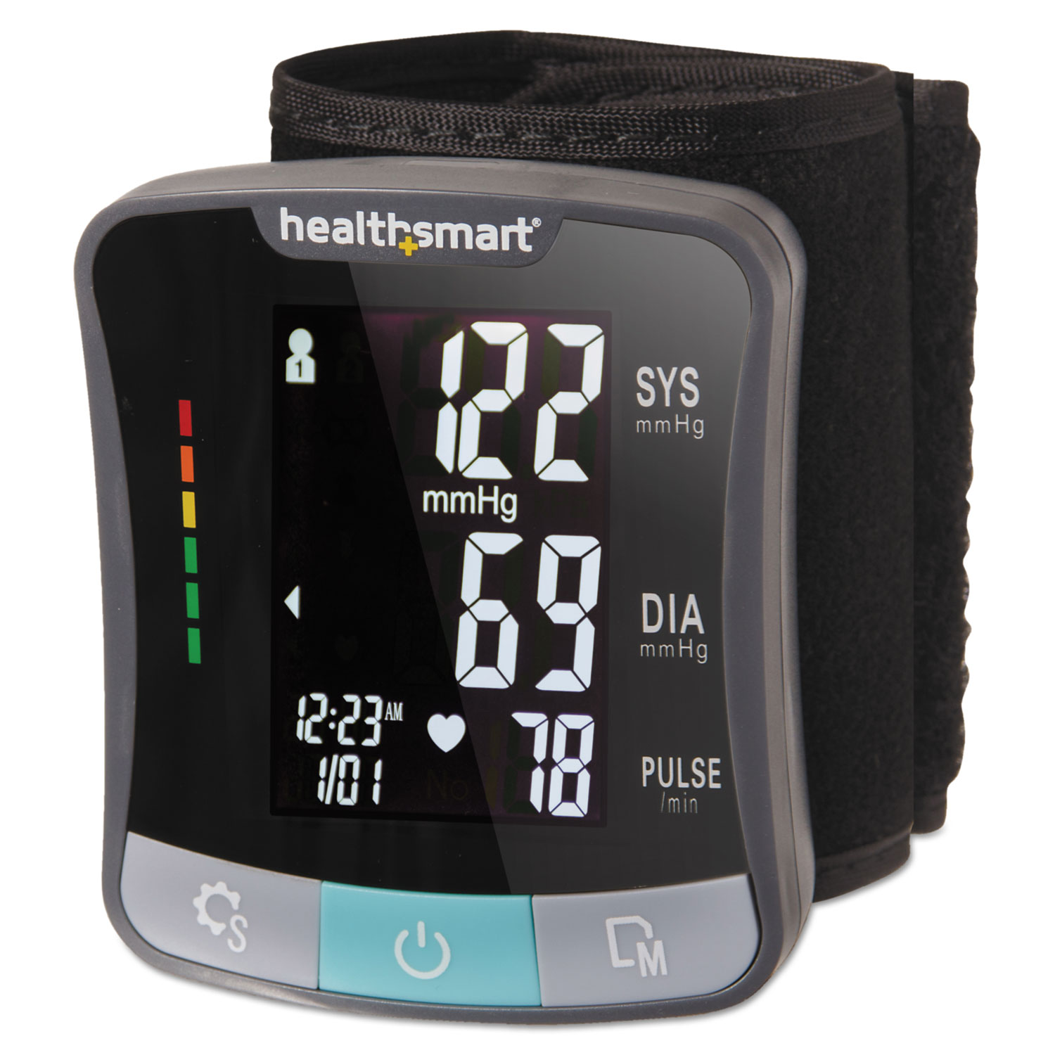 Premium Automatic Wrist Talking Digital Blood Pressure Monitor, Adult, Black