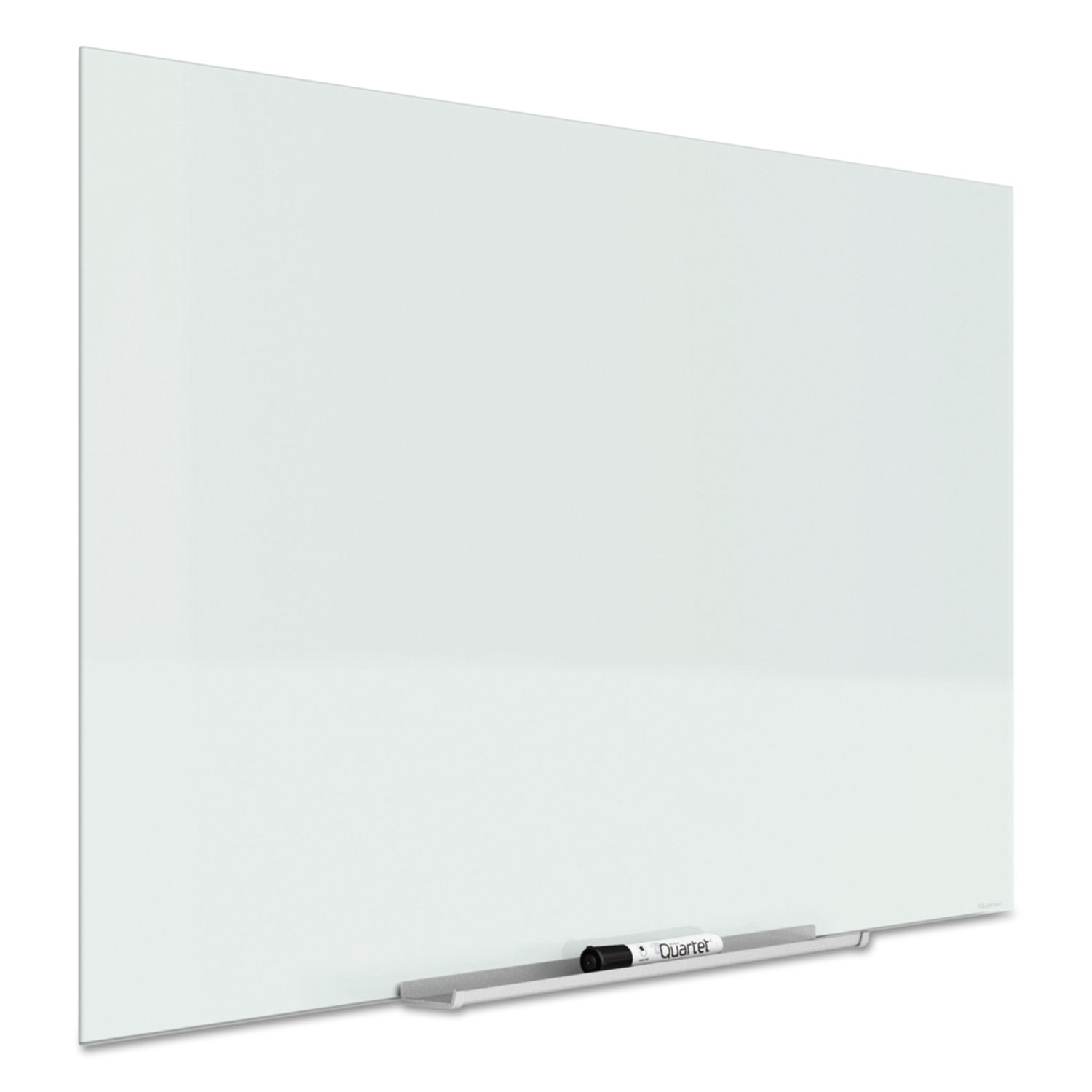 InvisaMount Magnetic Glass Marker Board, Frameless, 85 x 48, White Surface