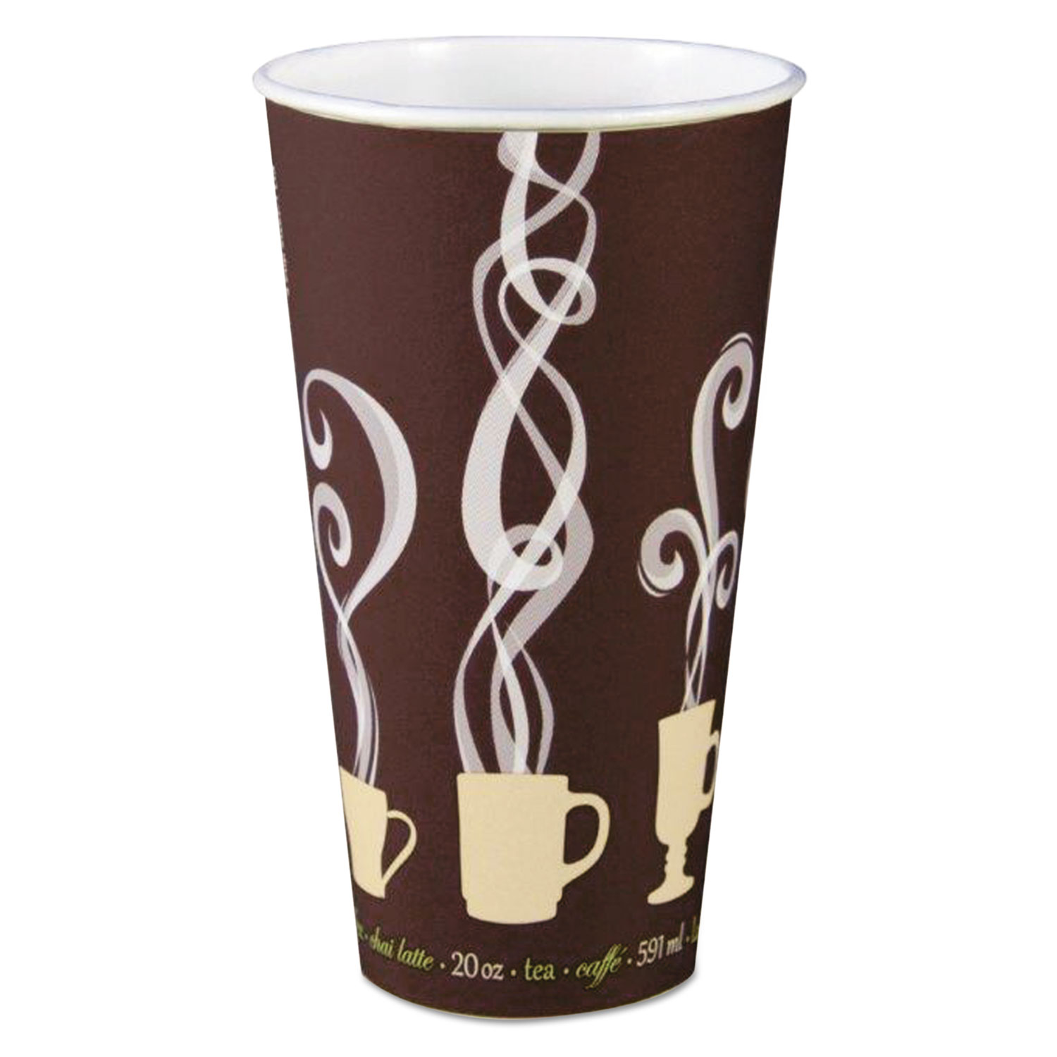 Thermoguard Insulated Paper Hot Cups, 12 Oz, Steam Print, 600/carton