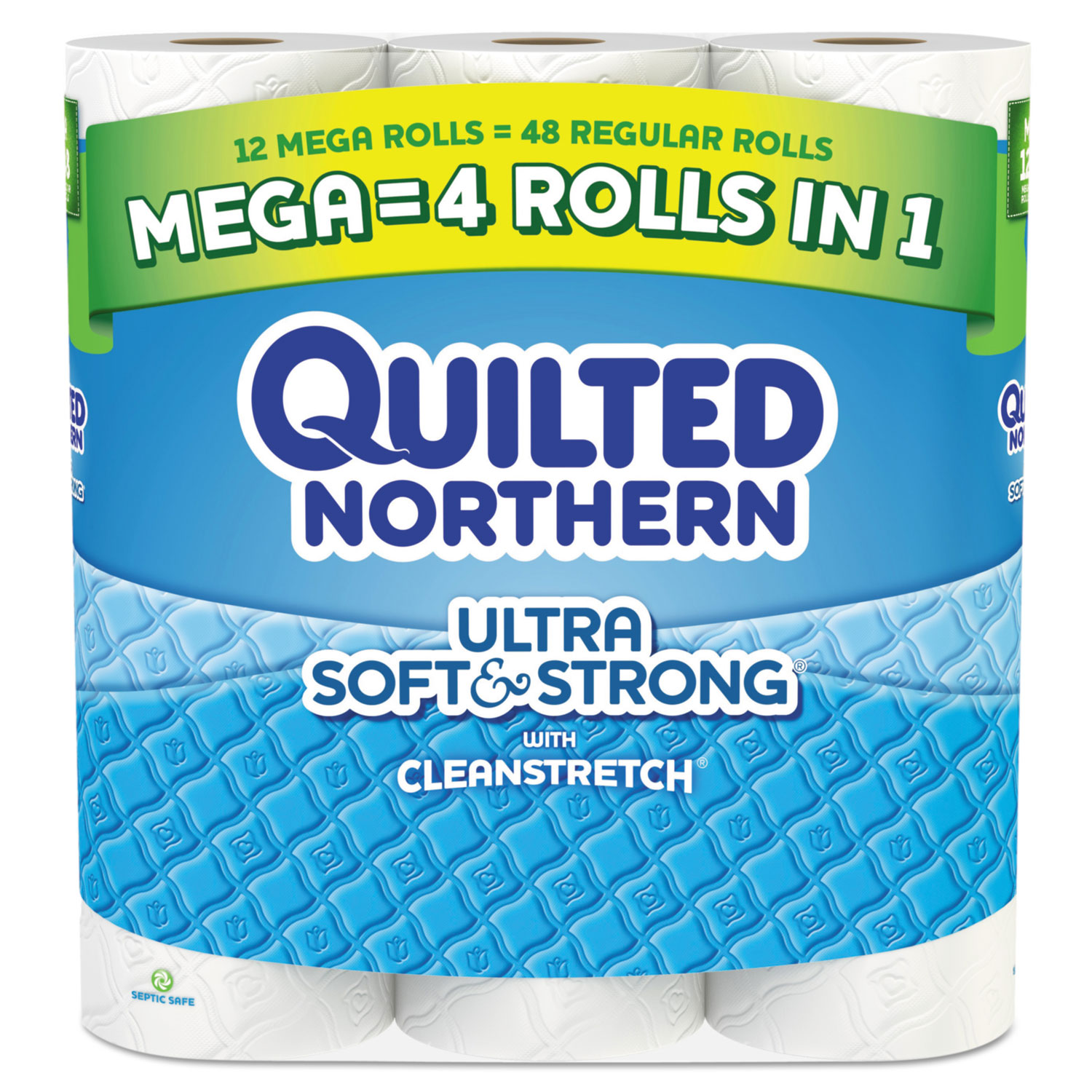 Ultra Soft & Strong Bathroom Tissue, 2-Ply, White, 12 Rolls per Pack, 4 Pks/Ct
