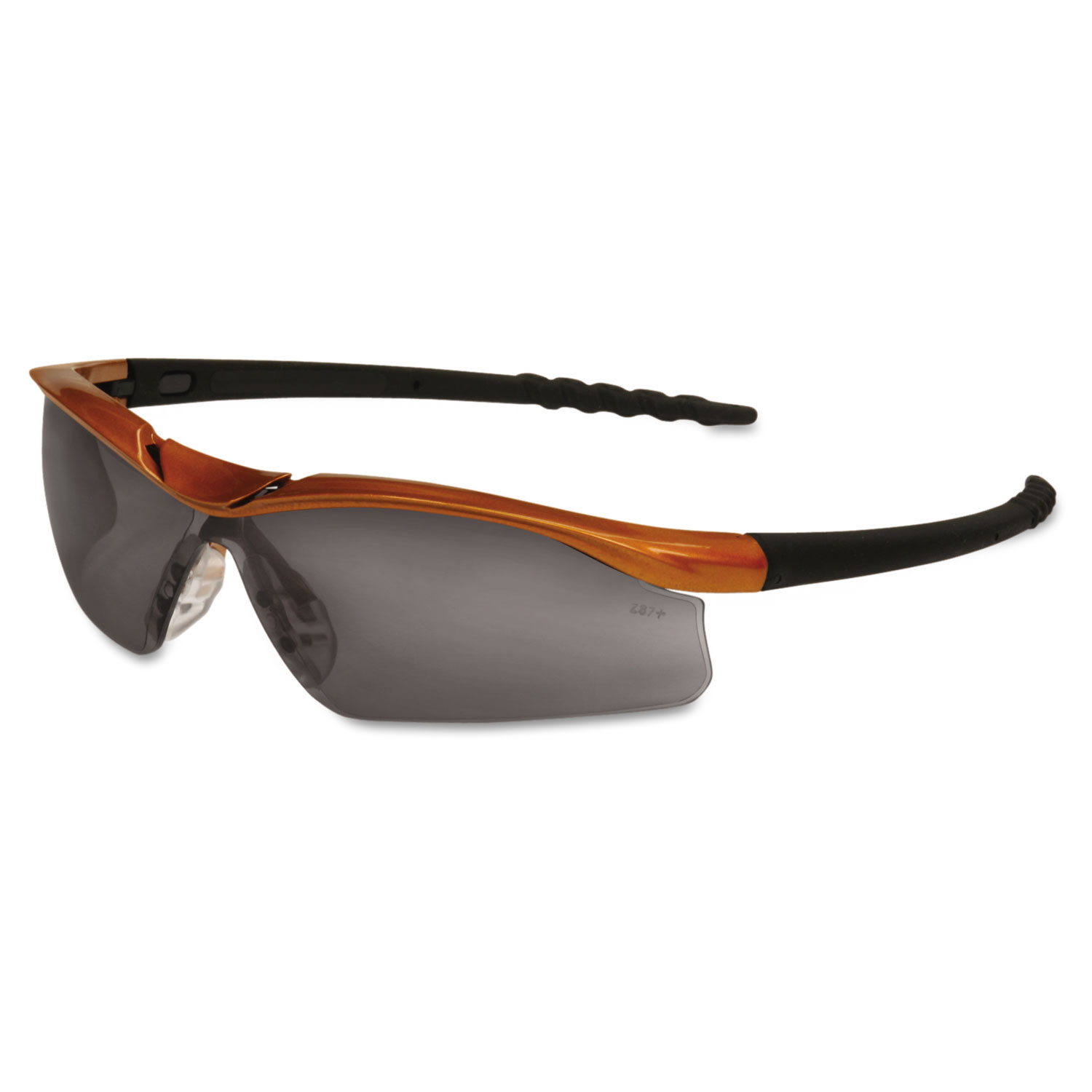  MCR Safety DL212AF Dallas Wraparound Safety Glasses, Orange Frame, Gray AntiFog Lens (CRWDL212AF) 