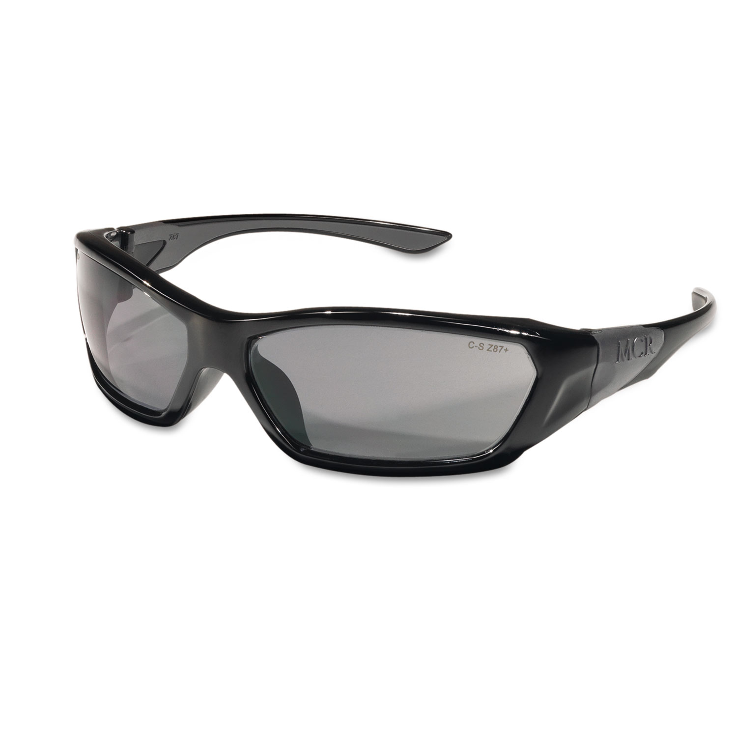  MCR Safety FF122 ForceFlex Safety Glasses, Black Frame, Gray Lens (CRWFF122) 