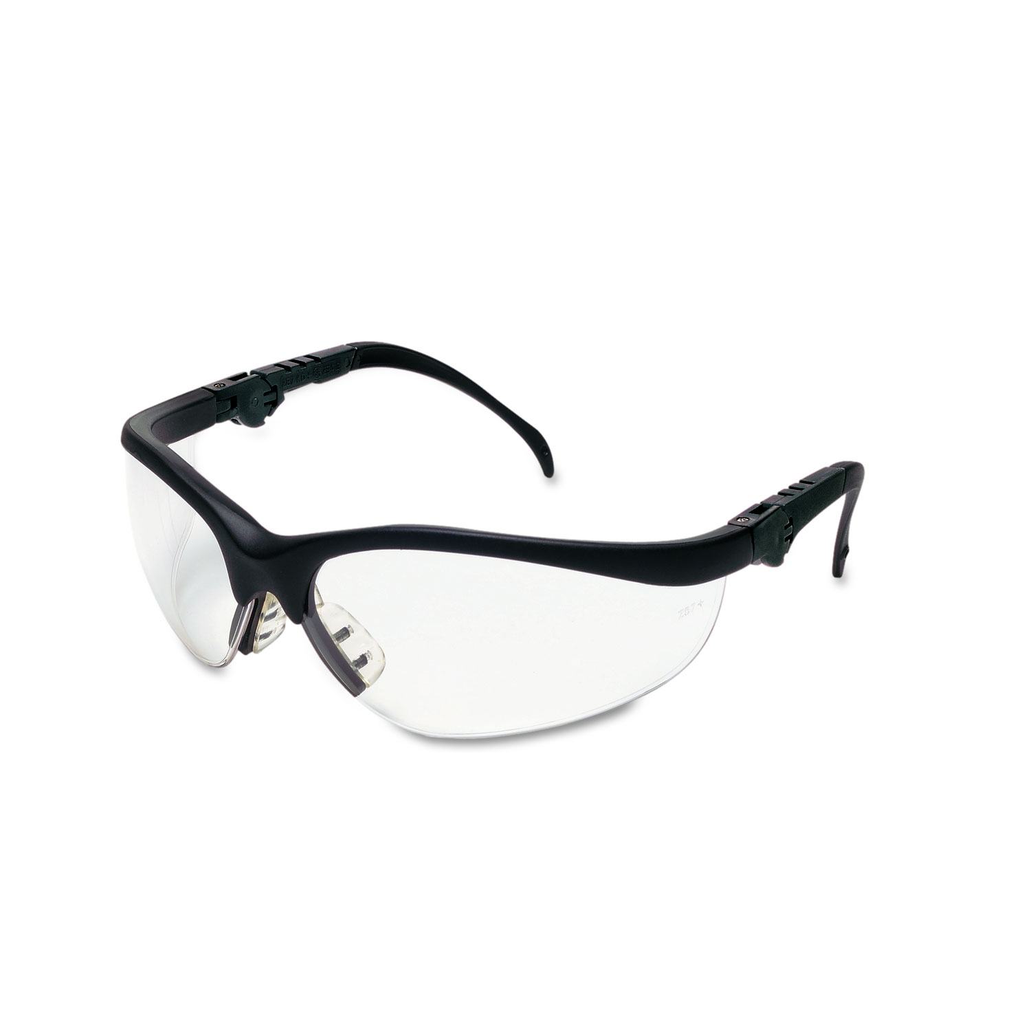  MCR Safety KD310 Klondike Plus Safety Glasses, Black Frame, Clear Lens (CRWKD310) 