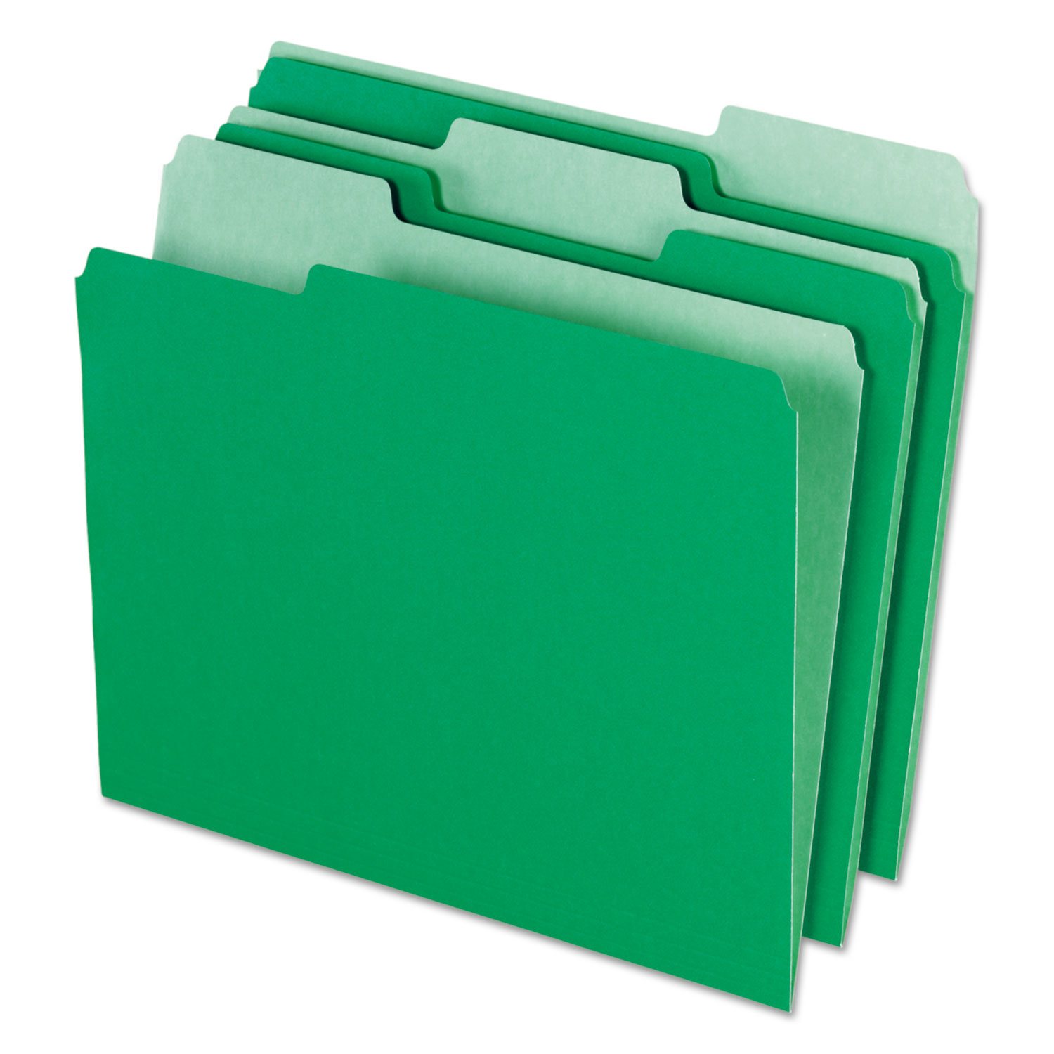  Pendaflex 4210 1/3 BGR Interior File Folders, 1/3-Cut Tabs, Letter Size, Bright Green, 100/Box (PFX421013BGR) 