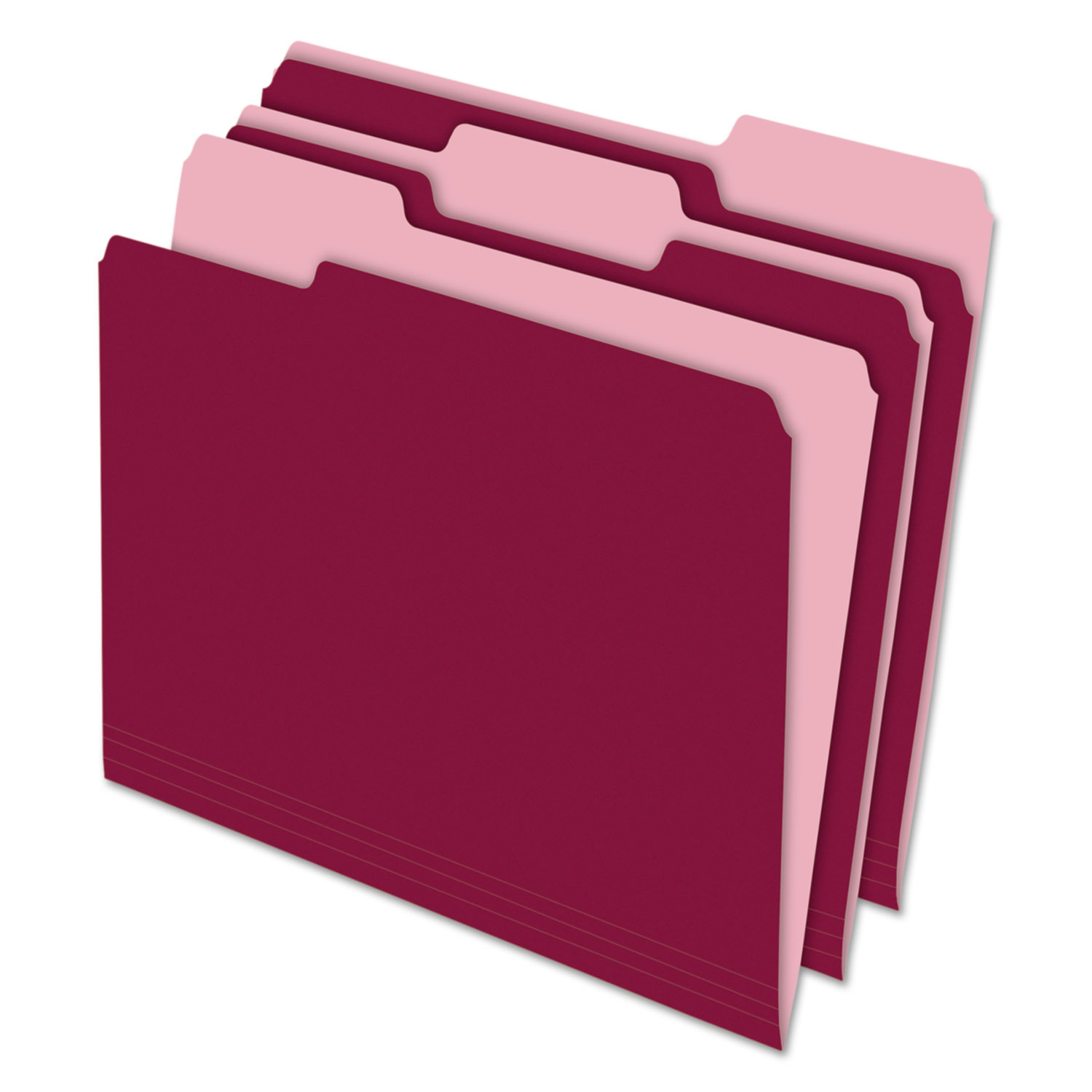  Pendaflex 4210 1/3 BUR Interior File Folders, 1/3-Cut Tabs, Letter Size, Burgundy, 100/Box (PFX421013BUR) 