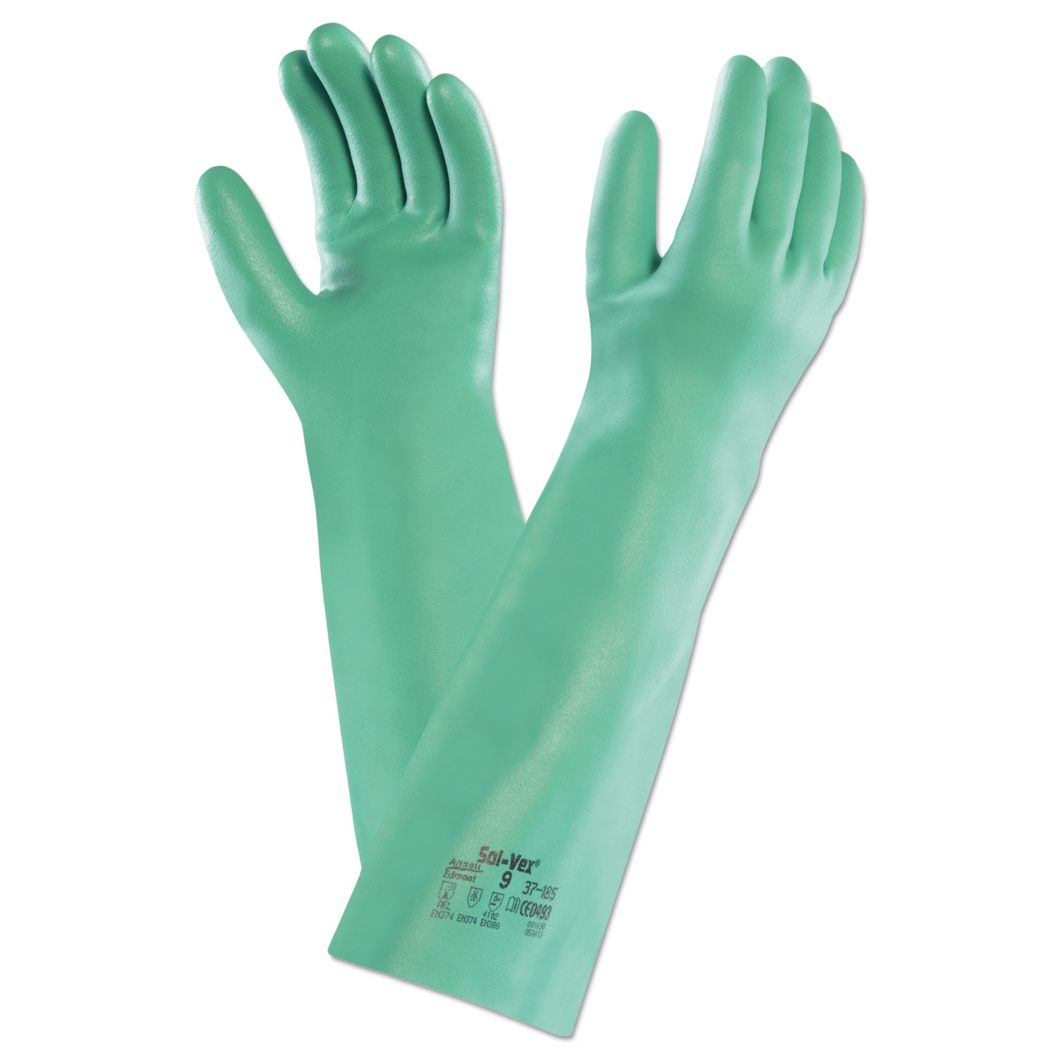  AnsellPro 102945 Sol-Vex Nitrile Gloves, Size 9 (ANS371859) 