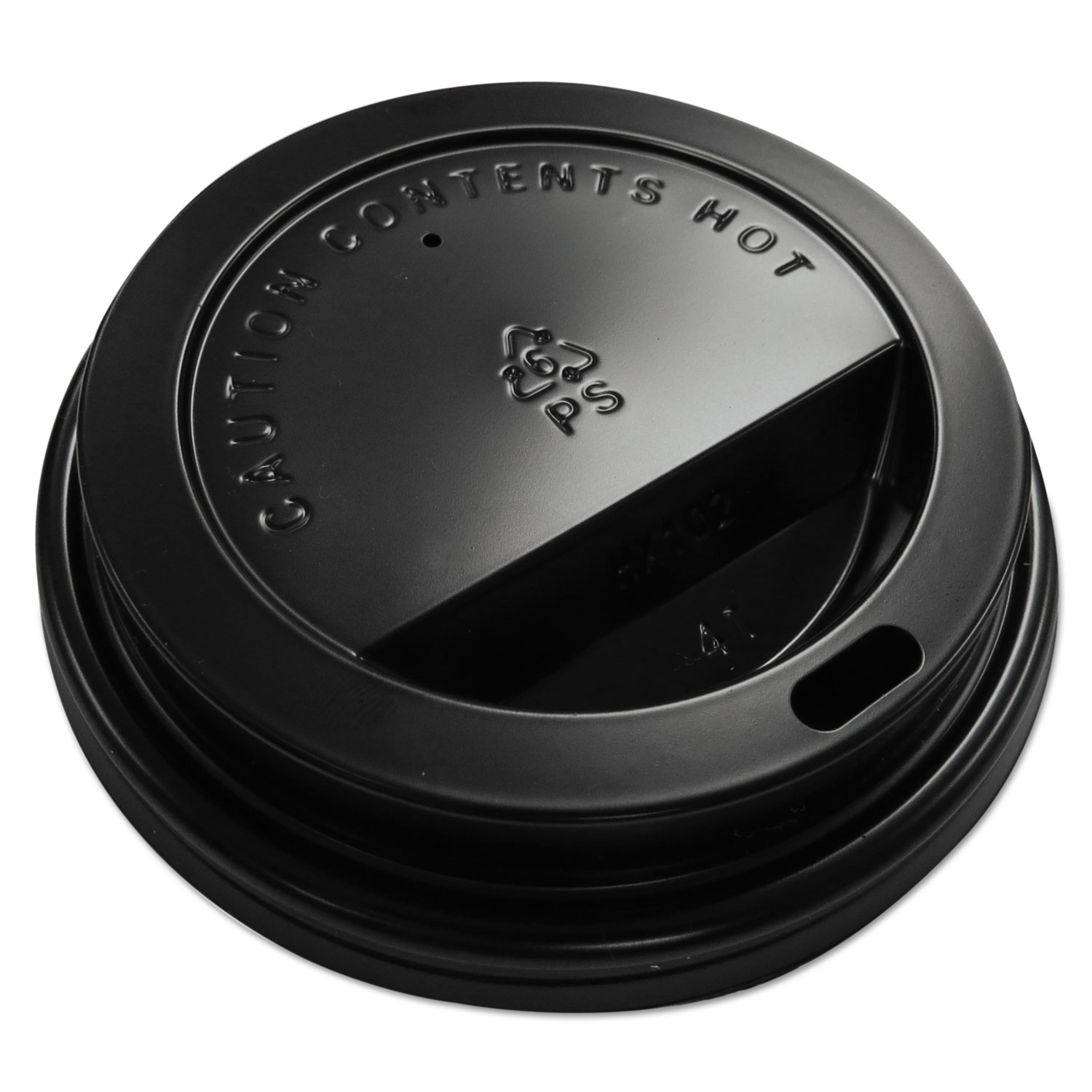 Hot Cup Dome Lids, Fits 10-20oz Cups, Black, 100/Sleeve, 10 Sleeves/Carton
