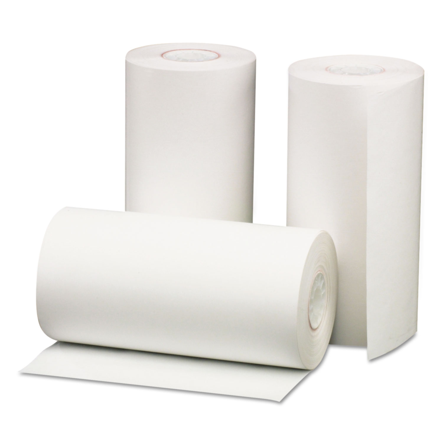 Impact Bond Paper Rolls, 4 1/2 x 165 ft, White, 50/Carton