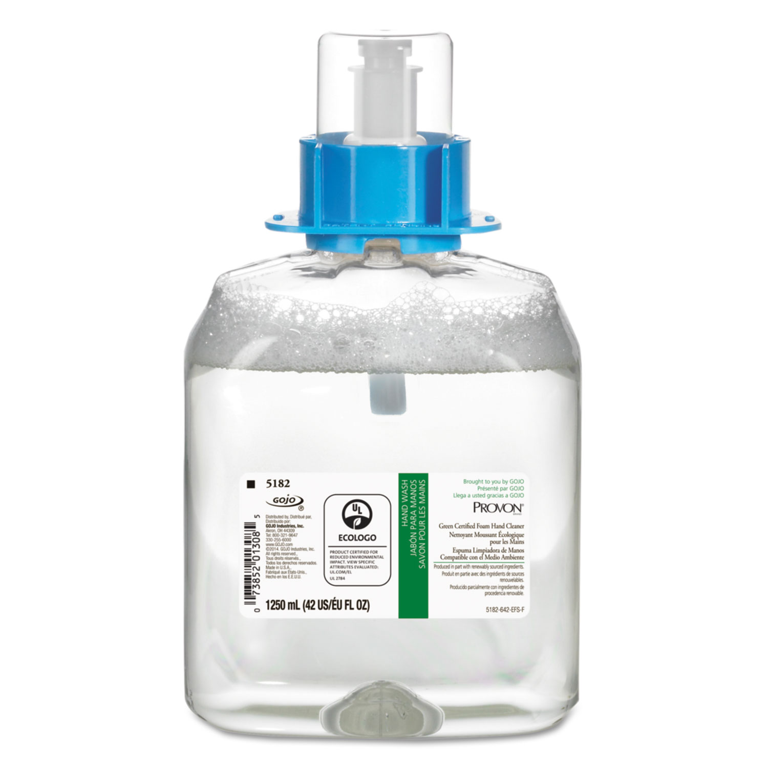  PROVON 5182-03 Green Certified Foam Hand Cleaner,1250 mL Refill, 3/Carton (GOJ518203) 