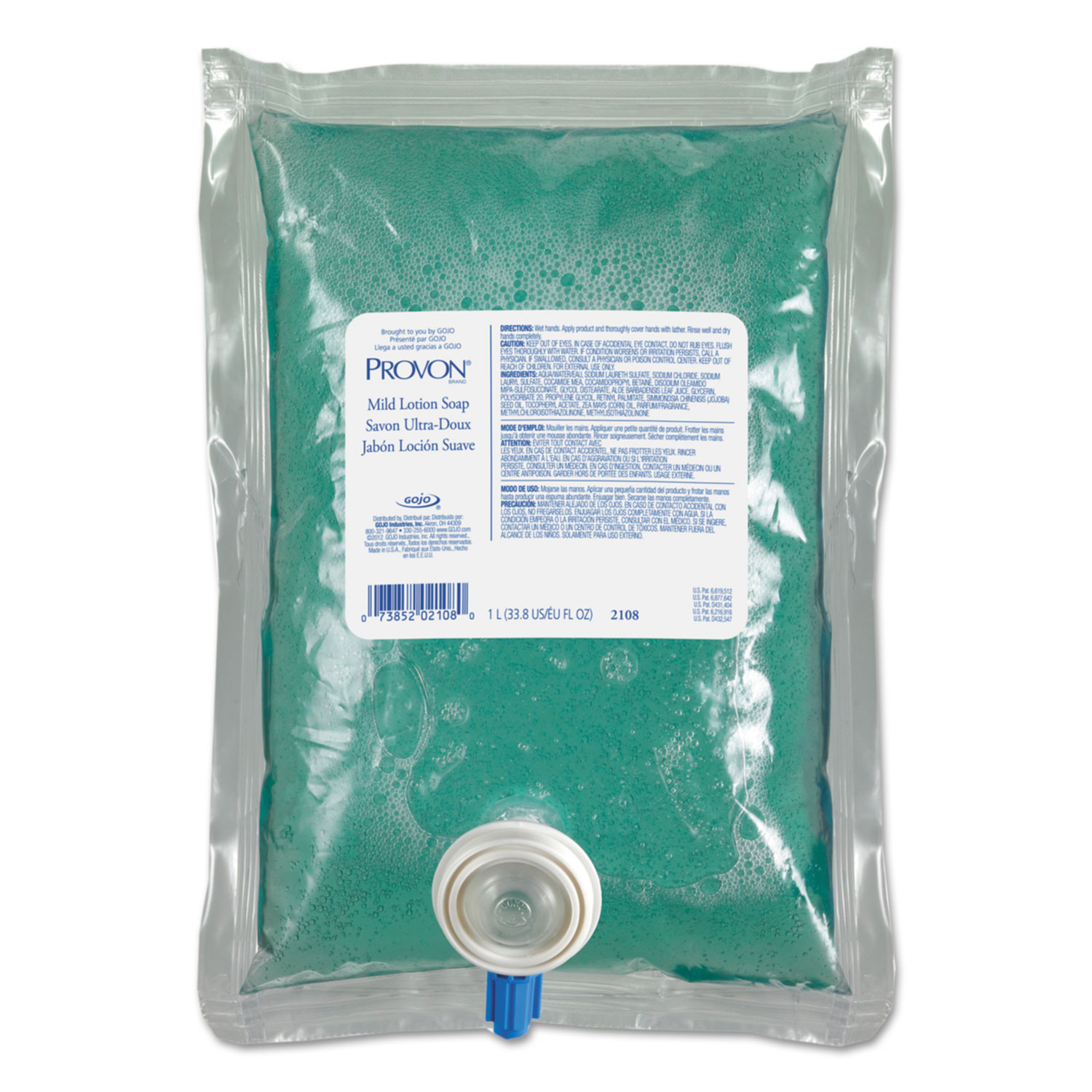  PROVON 2108-08 NXT Mild Lotion Soap, Orchid Scent, 1000 mL Refill, 8/Carton (GOJ210808) 