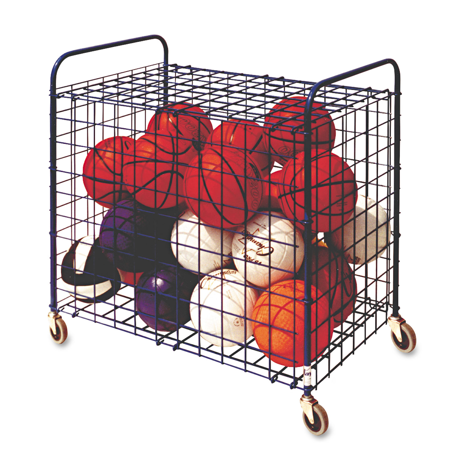  Champion Sports LFX Lockable Ball Storage Cart, 24-Ball Capacity, 37w x 22d x 20h, Black (CSILFX) 