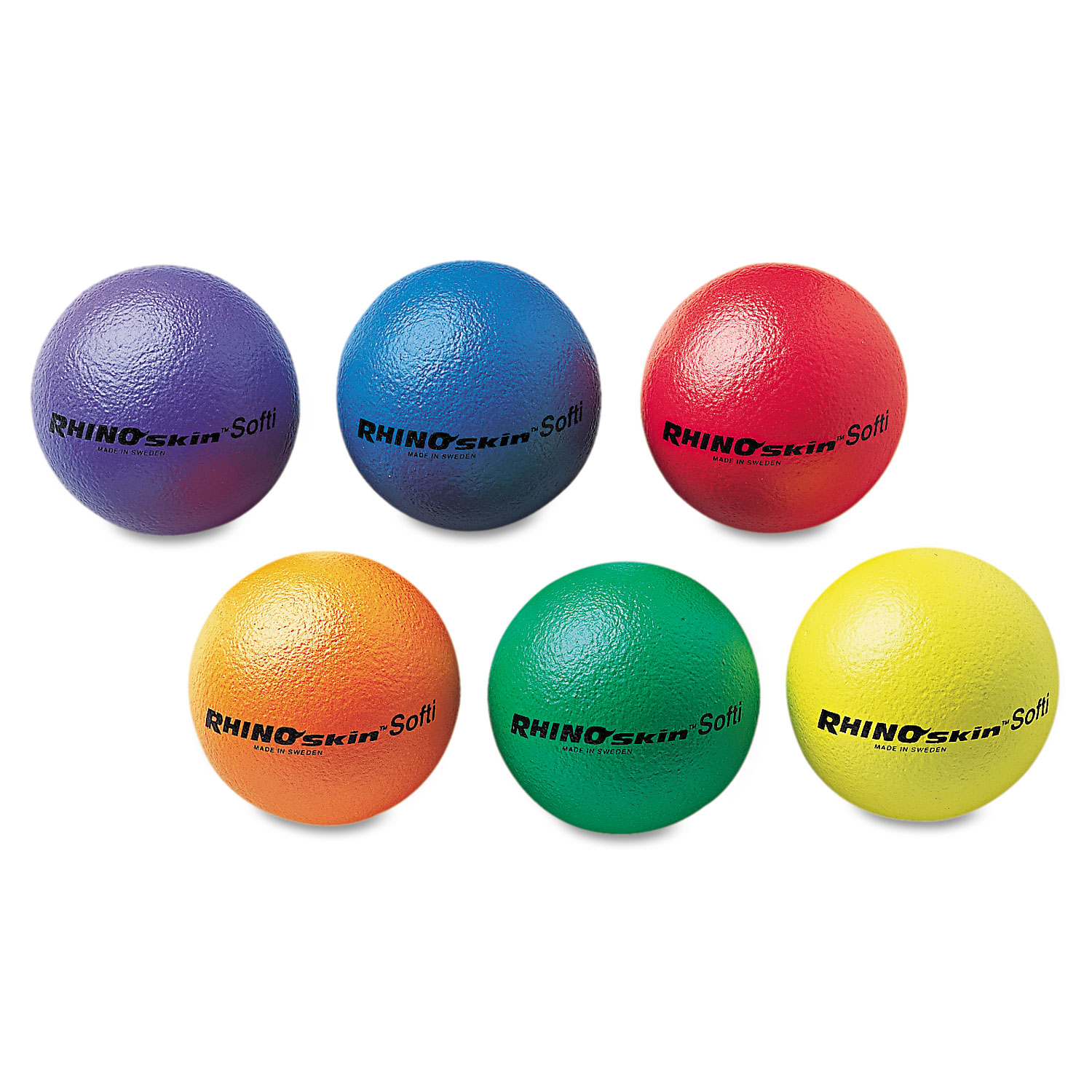 Rhino Skin Ball Sets, 6 1/2, Blue, Green, Orange, Purple, Red, Yellow, 6/Set