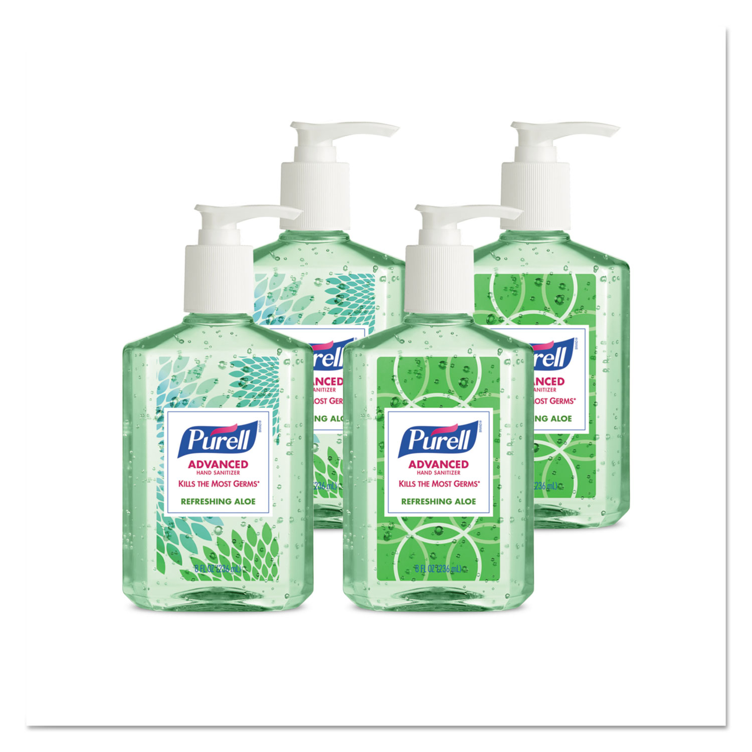  PURELL 9674-06-ECDECO Advanced Hand Sanitizer Soothing Gel, Fresh Scent with Aloe and Vitamin E, 8 oz Pump Bottle, 24 Carton (GOJ967406ECDECO) 