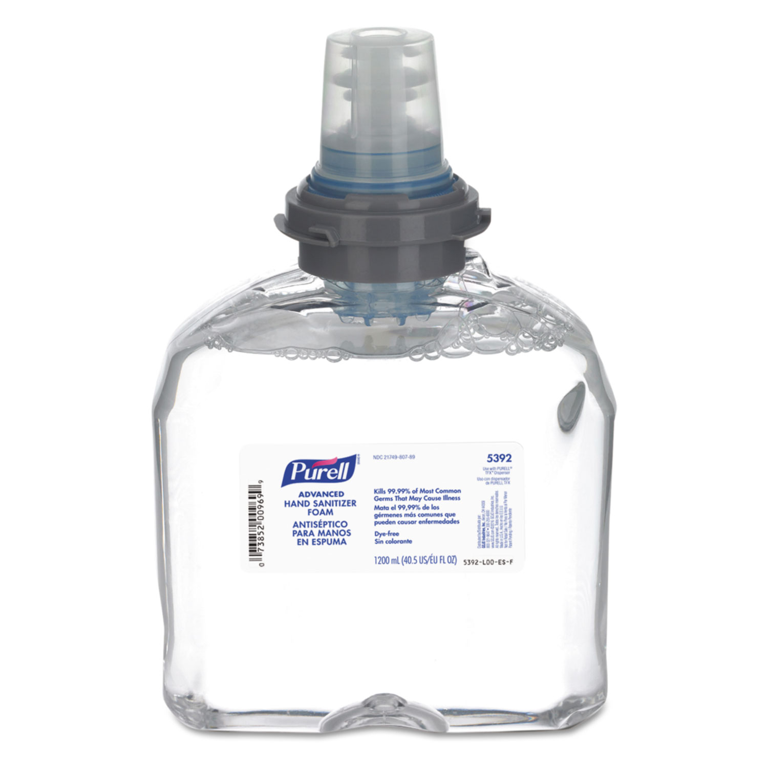  PURELL 5392-02 Advanced TFX Refill Instant Foam Hand Sanitizer, 1200 mL, White (GOJ539202EA) 