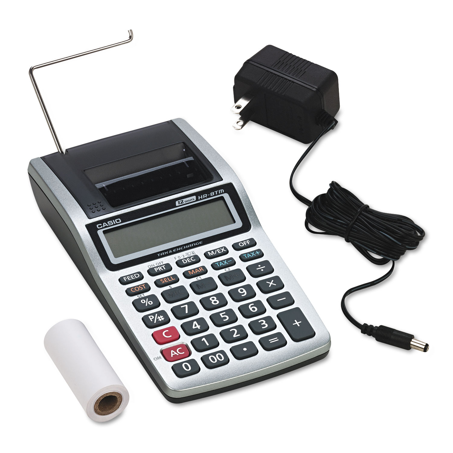 HR-8TM Handheld Portable Printing Calculator, Black Print, 1.6 Lines/Sec
