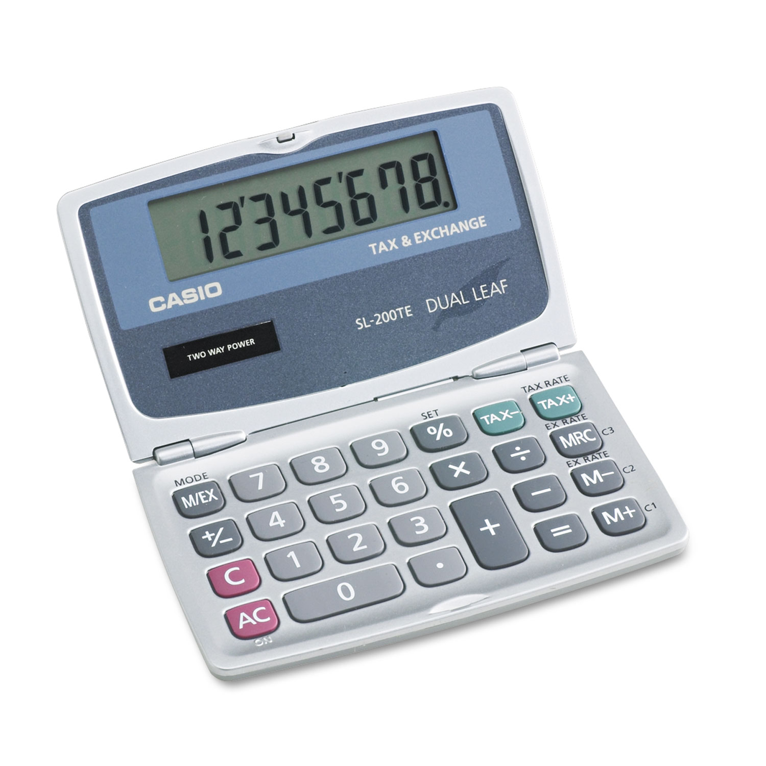 SL200TE Handheld Foldable Pocket Calculator, 8-Digit LCD