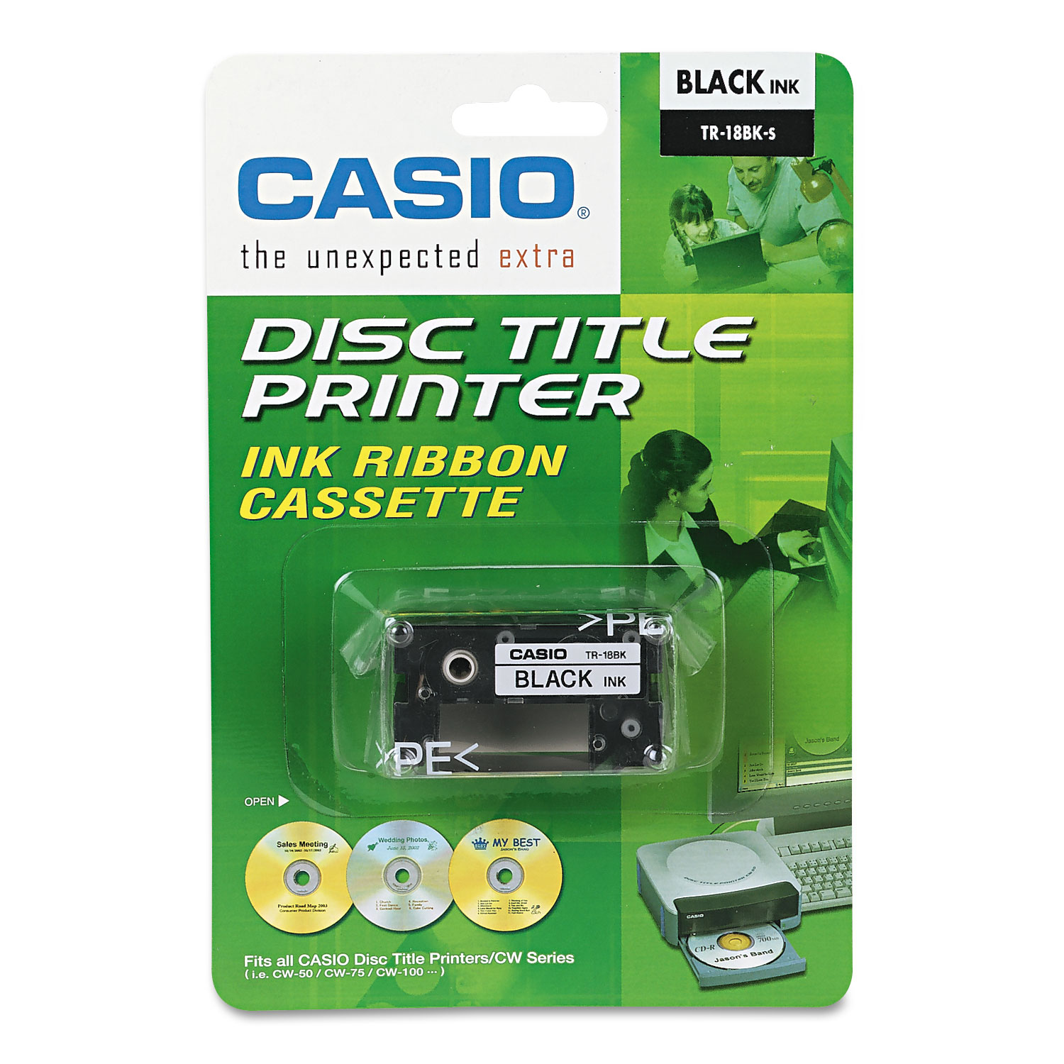  Casio TR18BK TR18BK Thermal Ink Ribbon Cartridge, Black (CSOTR18BK) 