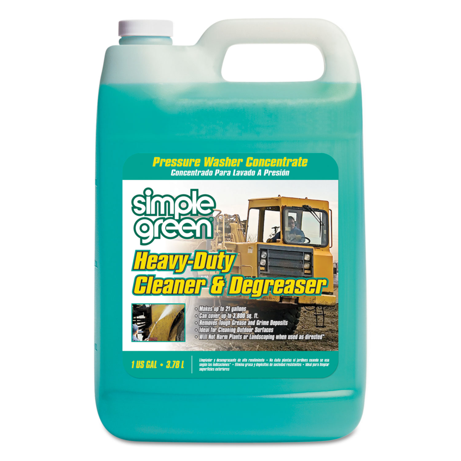  Simple Green 2310000418203 Heavy-Duty Cleaner and Degreaser Pressure Washer Concentrate, 1 gal Bottle, 4/Carton (SMP18203) 
