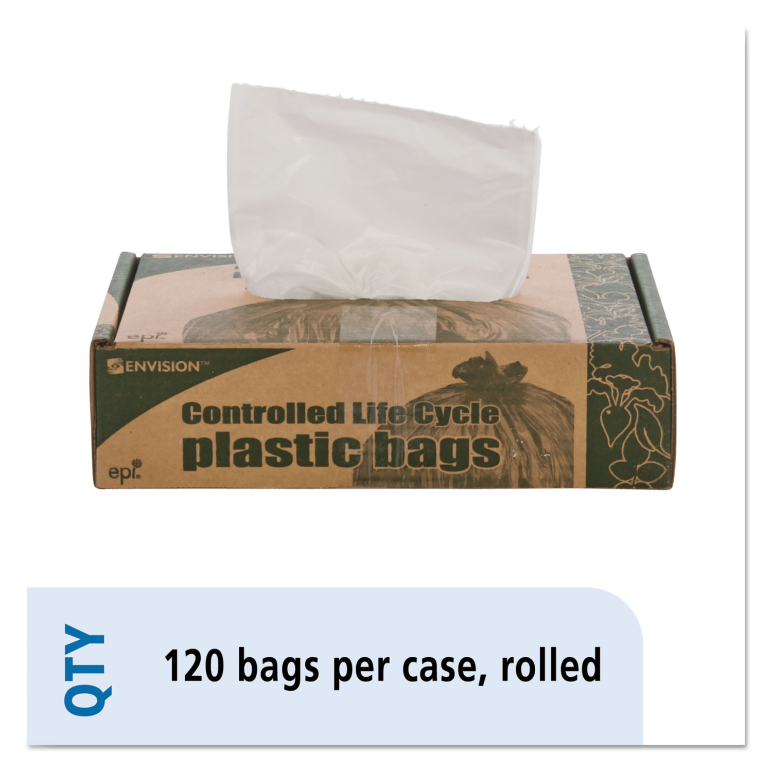 13 Gallon 24x33 1.1 mil. LLD Colored Trash Bags Can Liners