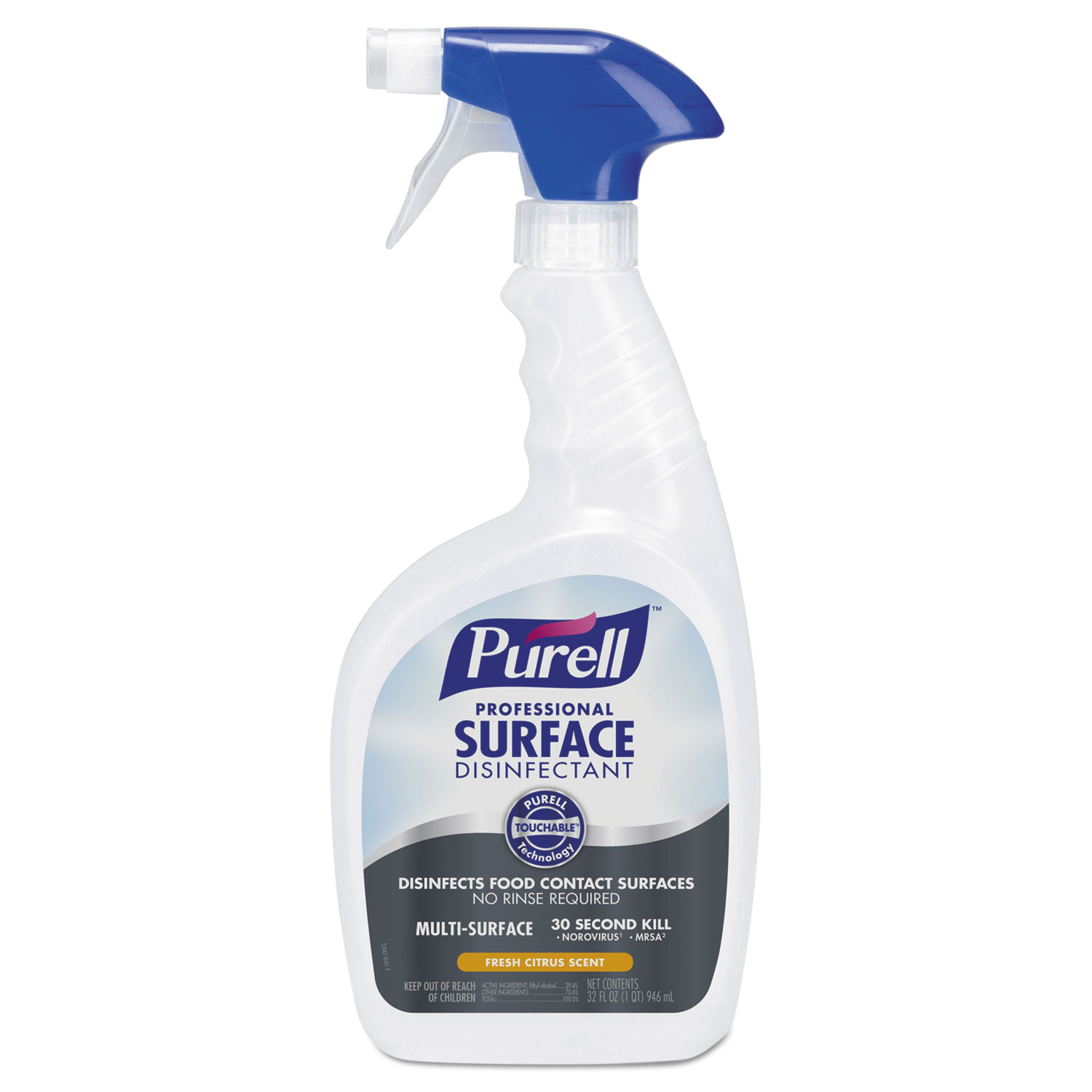  PURELL 3342-03 Professional Surface Disinfectant, Fresh Citrus, 32 oz Spray Bottle, 3/Carton (GOJ334203) 