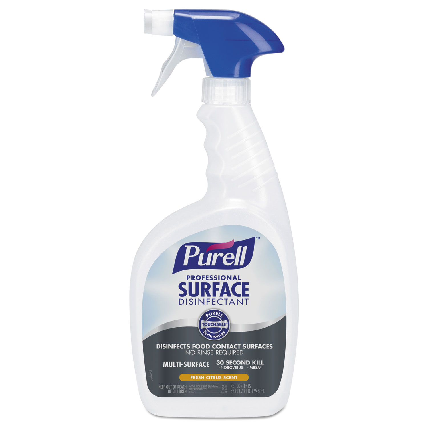  PURELL 3342-12 Professional Surface Disinfectant, Fresh Citrus, 32 oz Spray Bottle, 12/Carton (GOJ334212) 