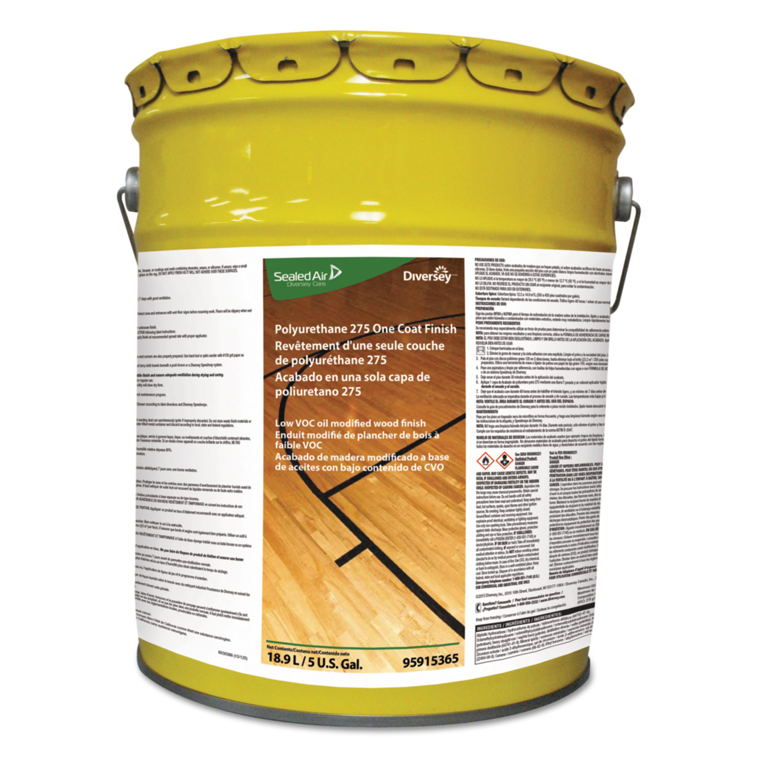 Polyurethane 275 One Coat Finish, 5 gal Pail