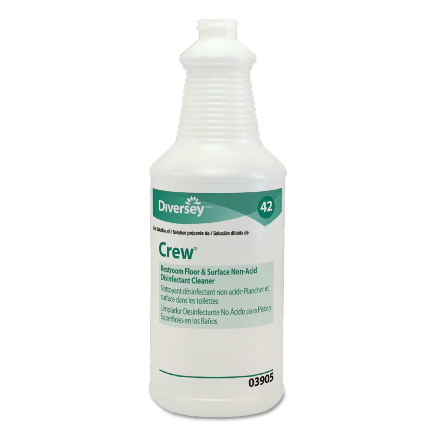 Crew Restroom Floor/Surface NA Disinfectant Cleaner Capped Bottle, 32oz,12/CT