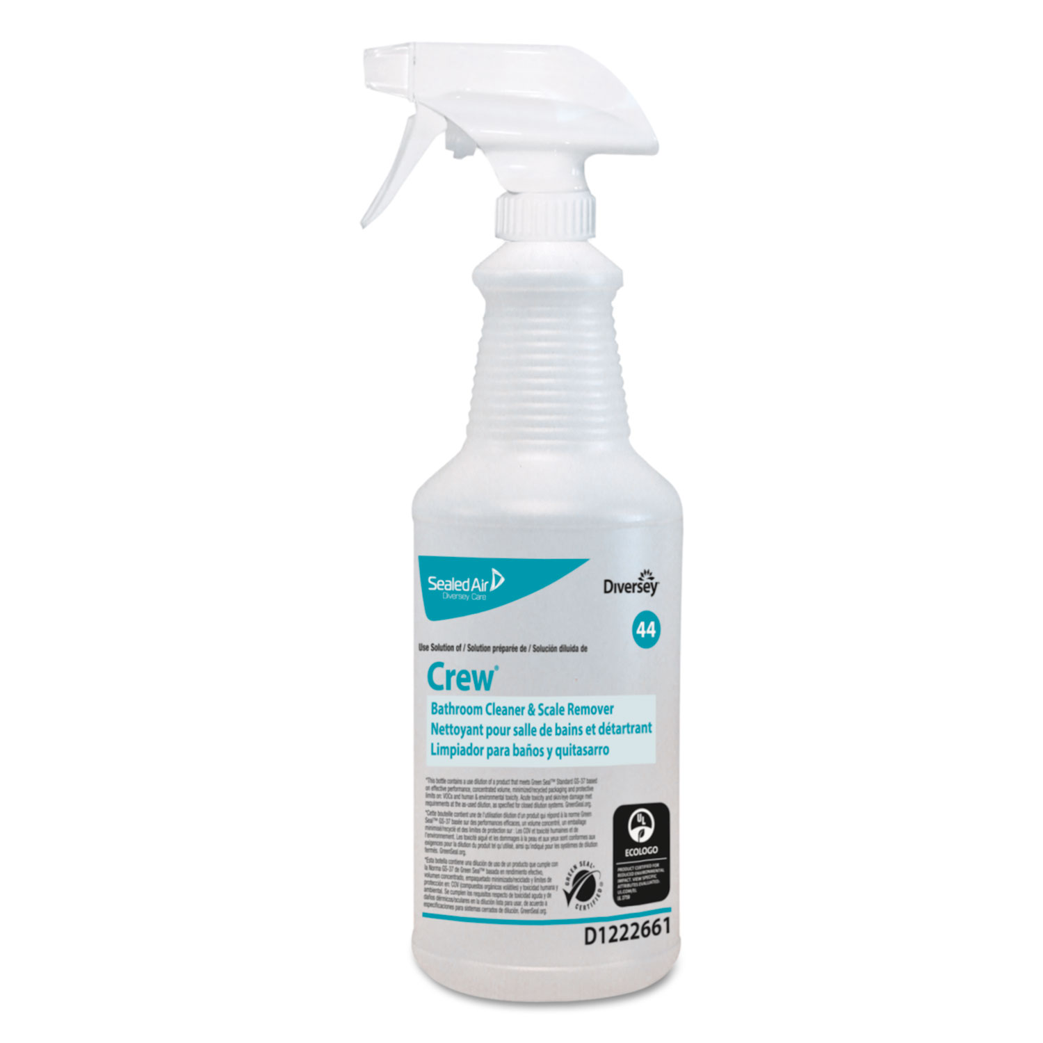Crew Bathroom Cleaner & Scale Remover Spray Bottle, 32 oz, 12/Carton
