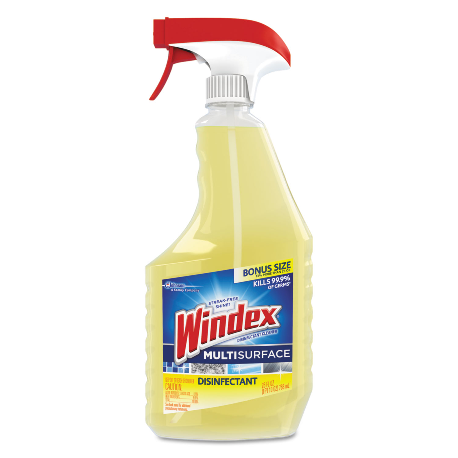 Antibacterial Multi-Surface Cleaner, Lemon Scent, 23 oz Spray Bottle