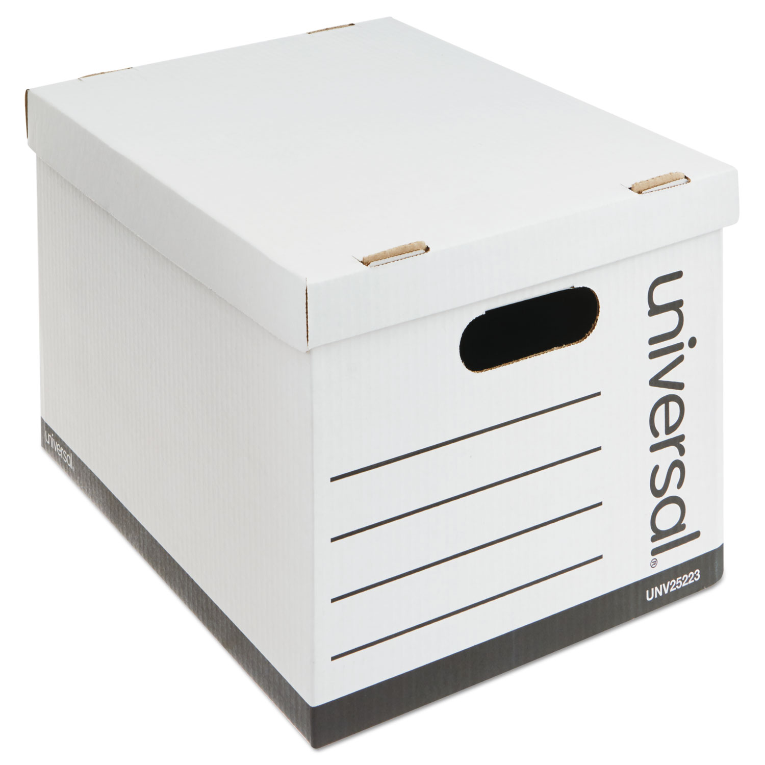  Universal 9523001 Basic-Duty Economy Record Storage Boxes, Letter/Legal Files, 12 x 15 x 10, White, 10/Carton (UNV25223) 