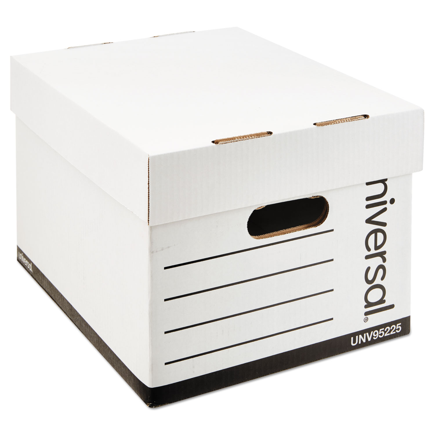  Universal 9522501 Professional-Grade Heavy-Duty Storage Boxes, Letter/Legal Files, White, 12/Carton (UNV95225) 