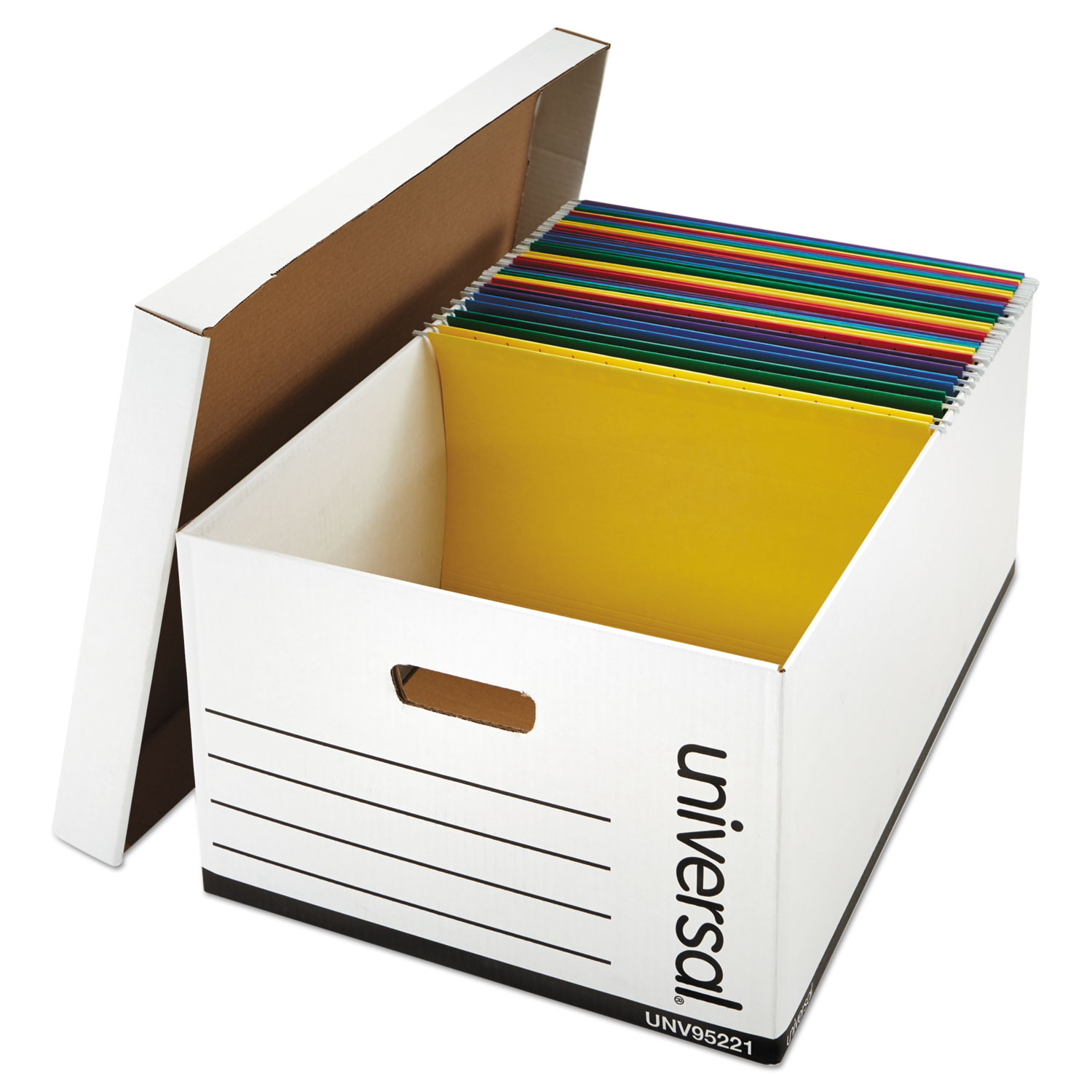 Lift-Off Lid File Storage Box, Legal, Fiberboard, White, 12/Carton