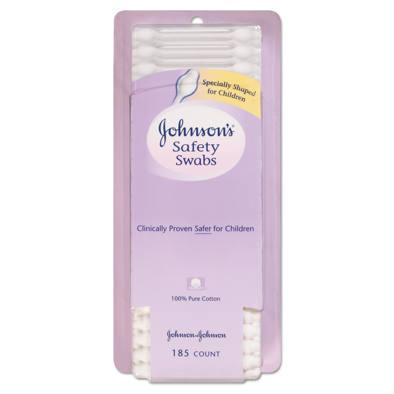  Johnson & Johnson 002948 Pure Cotton Swabs, Safety Swabs, 185/Pack (JOJ002948) 