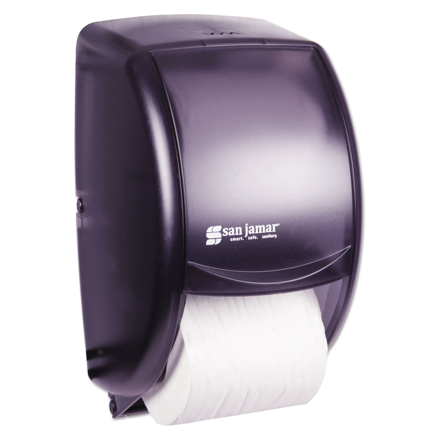  San Jamar SAN R3500TBK Duett Standard Bath Tissue Dispenser, 2 Roll, 7 1/2w x 7d x 12 3/4h, Black Pearl (SJMR3500TBK) 