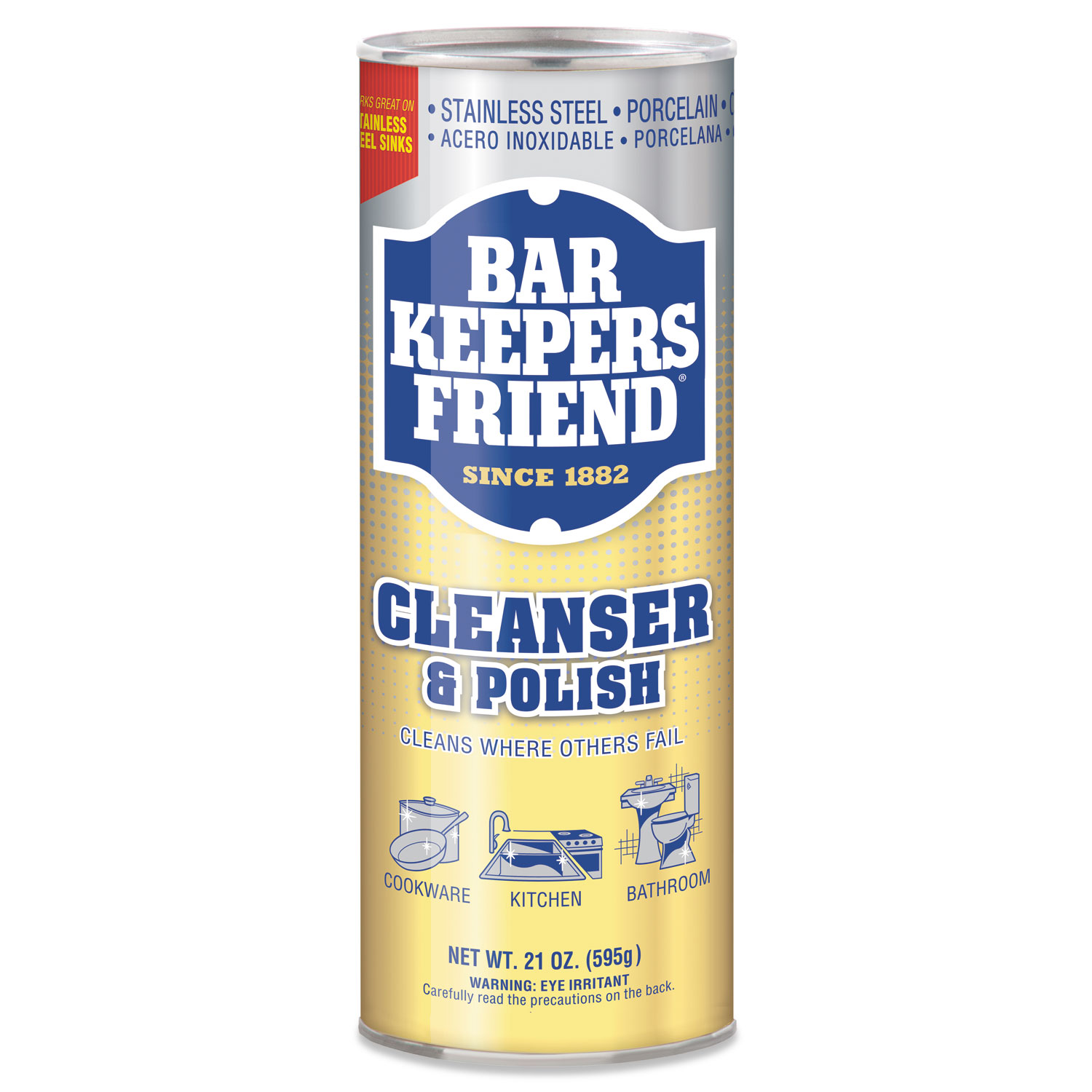  Bar Keepers Friend BKF 11514 Powdered Cleanser and Polish, 21 oz Can (BKF11514) 