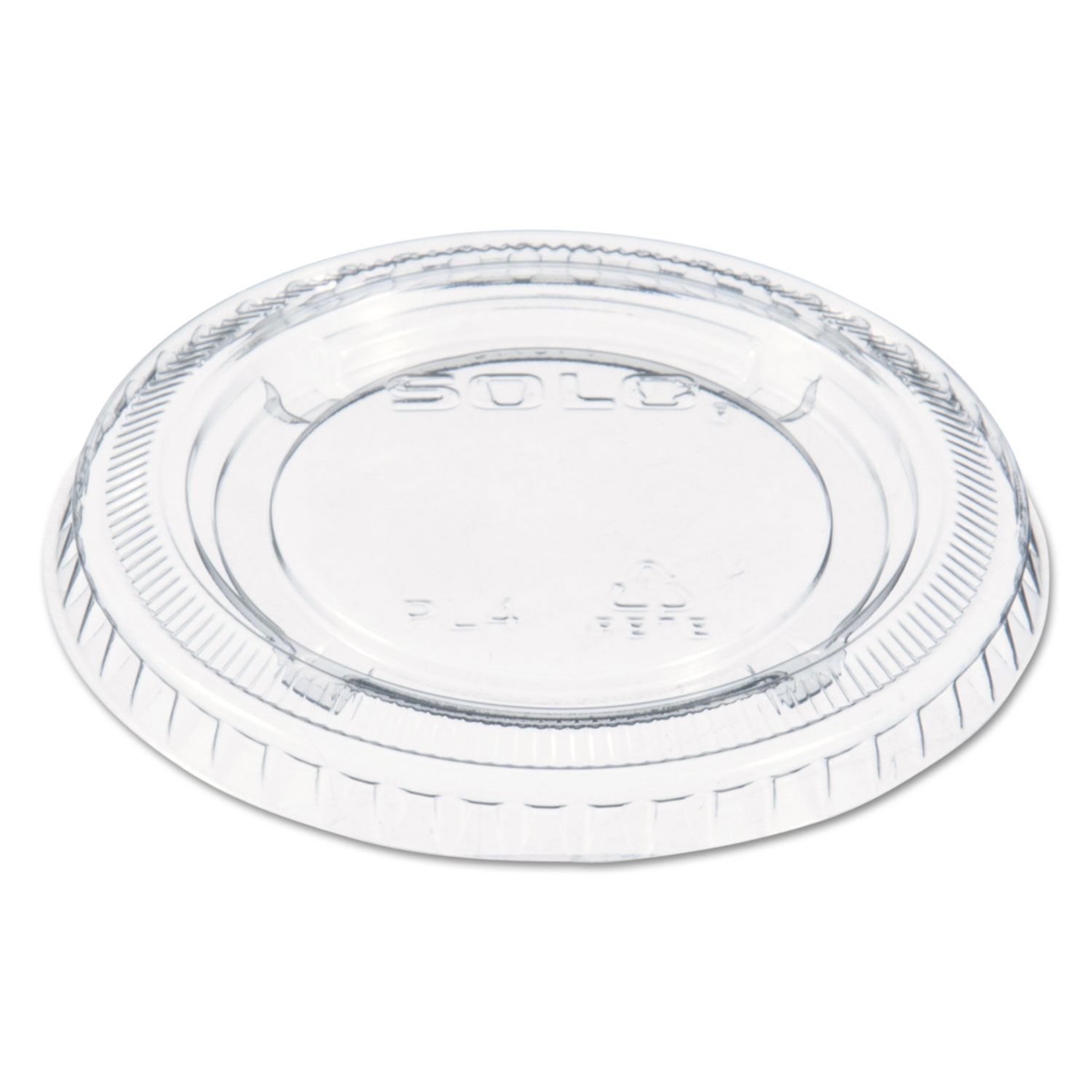No-Slot Plastic Cup Lids, 3.25-9oz Cups, Clear, 125/Sleeve, 20 Sleeves/Carton