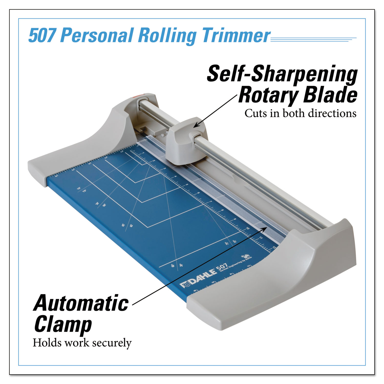 Rolling/Rotary Paper Trimmer/Cutter, 7 Sheets, 12 Cut Length