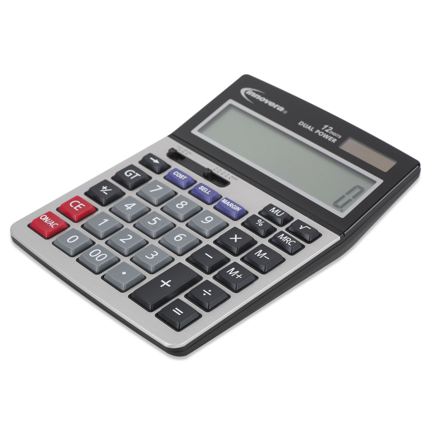 15968 Minidesk Calculator, 12-Digit LCD