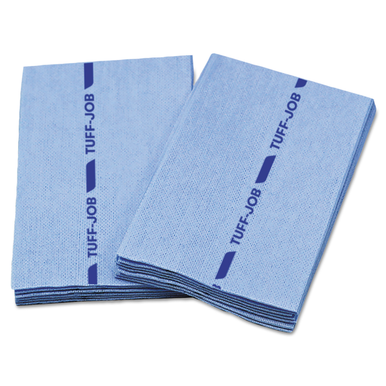 Tuff-Job Antimicrobial Foodservice Towels, Blue, 12 x 21, 1/4 Fold, 150/Carton