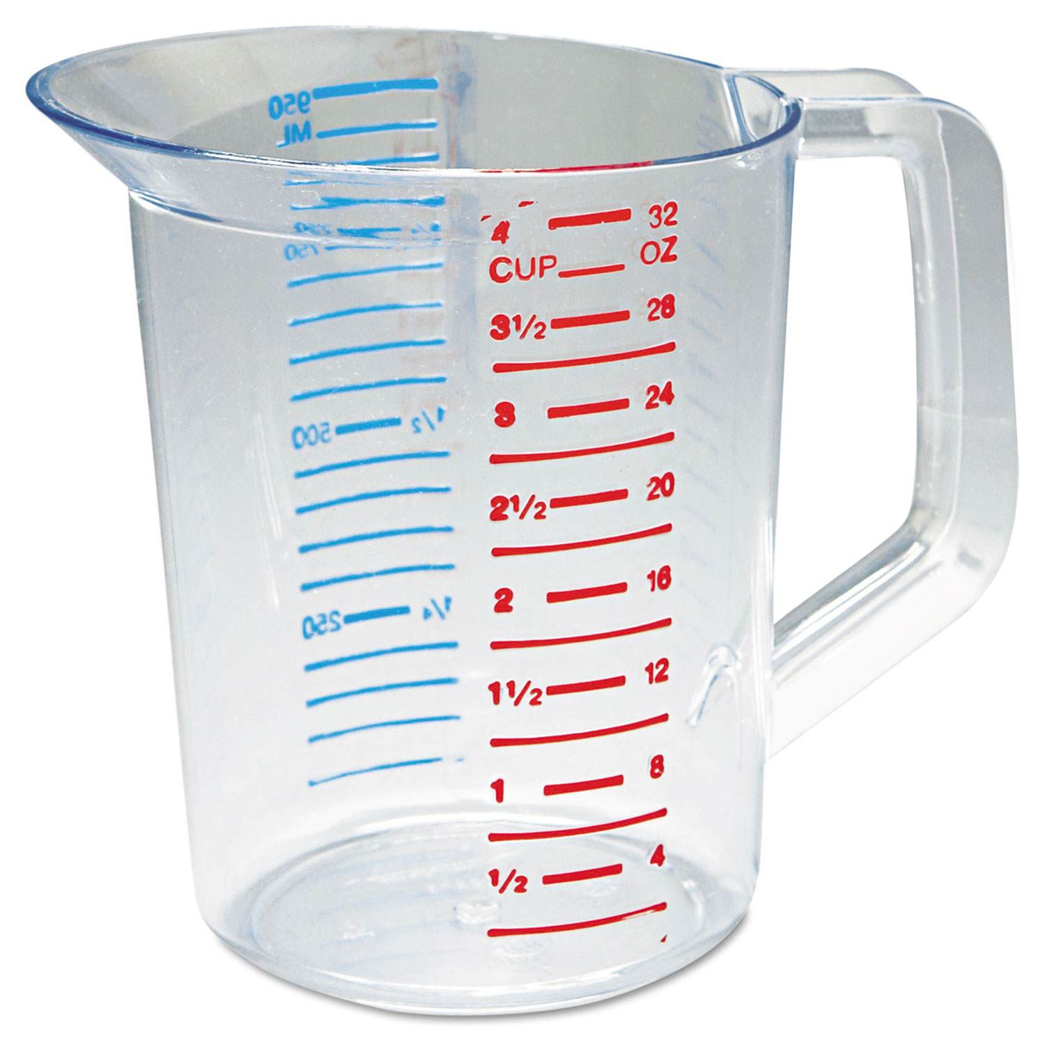  Rubbermaid Commercial 321600CLR Bouncer Measuring Cup, 32oz, Clear (RCP3216CLE) 