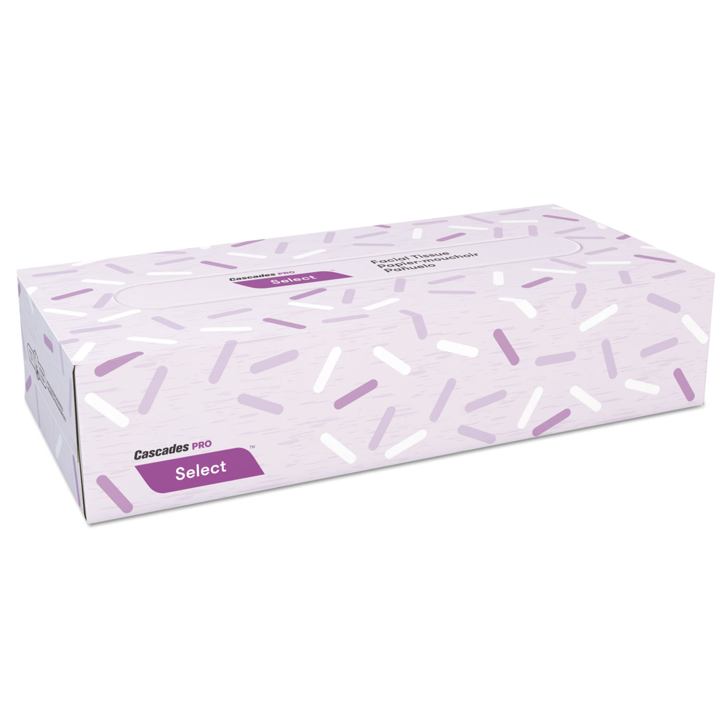  Cascades PRO F150 Select Flat Box Facial Tissue, 2-Ply, White, 100 Sheets/Box, 30 Boxes/Carton (CSDF150) 