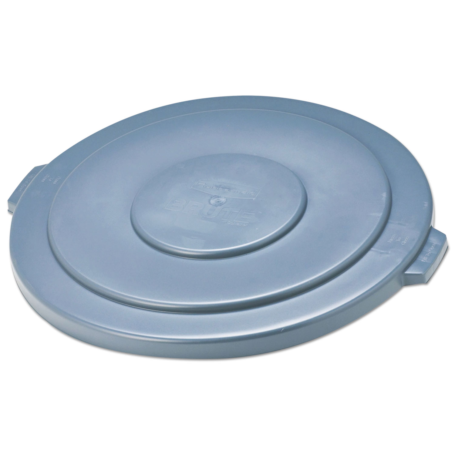 Round Flat Top Lid, for 55-Gallon Round Brute Containers, 26 3/4, dia., Gray