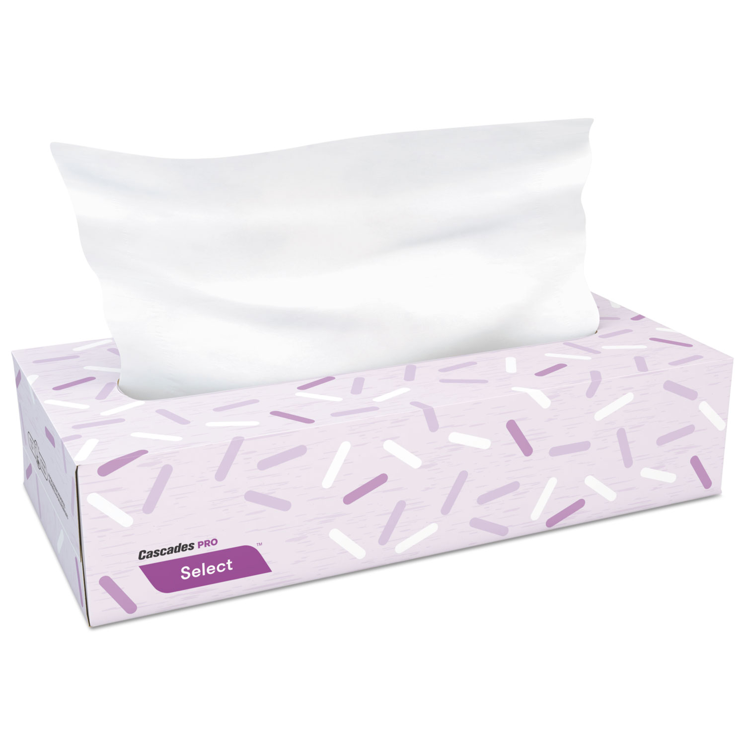 Select Flat Box Facial Tissue, 2-Ply, White, 8 x 7 3/8, 100/Box, 30 Box/Carton